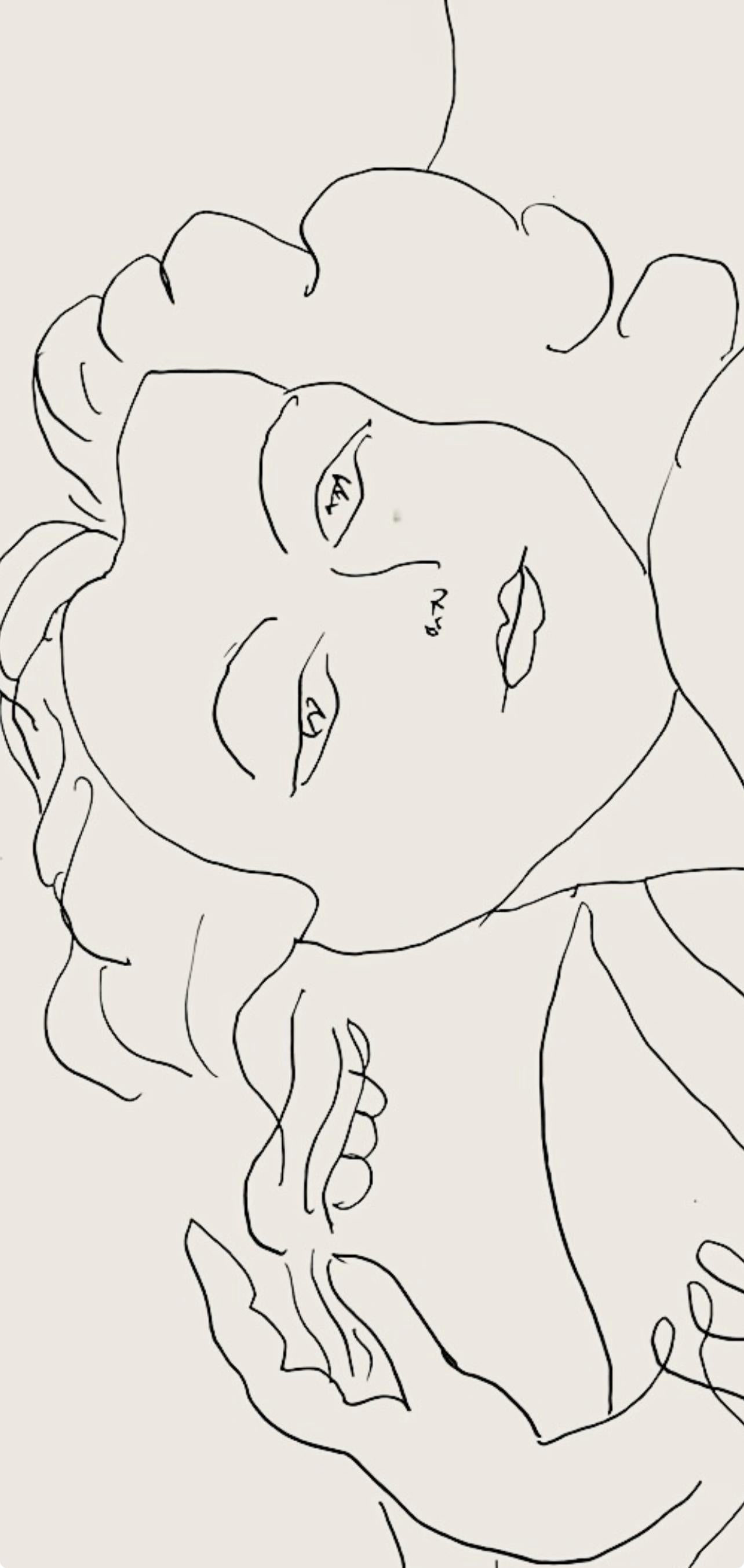 Matisse, Série F, var. 4 (Duthuit 9), Dessins, Thèmes et variations (after) - Gray Abstract Print by Henri Matisse