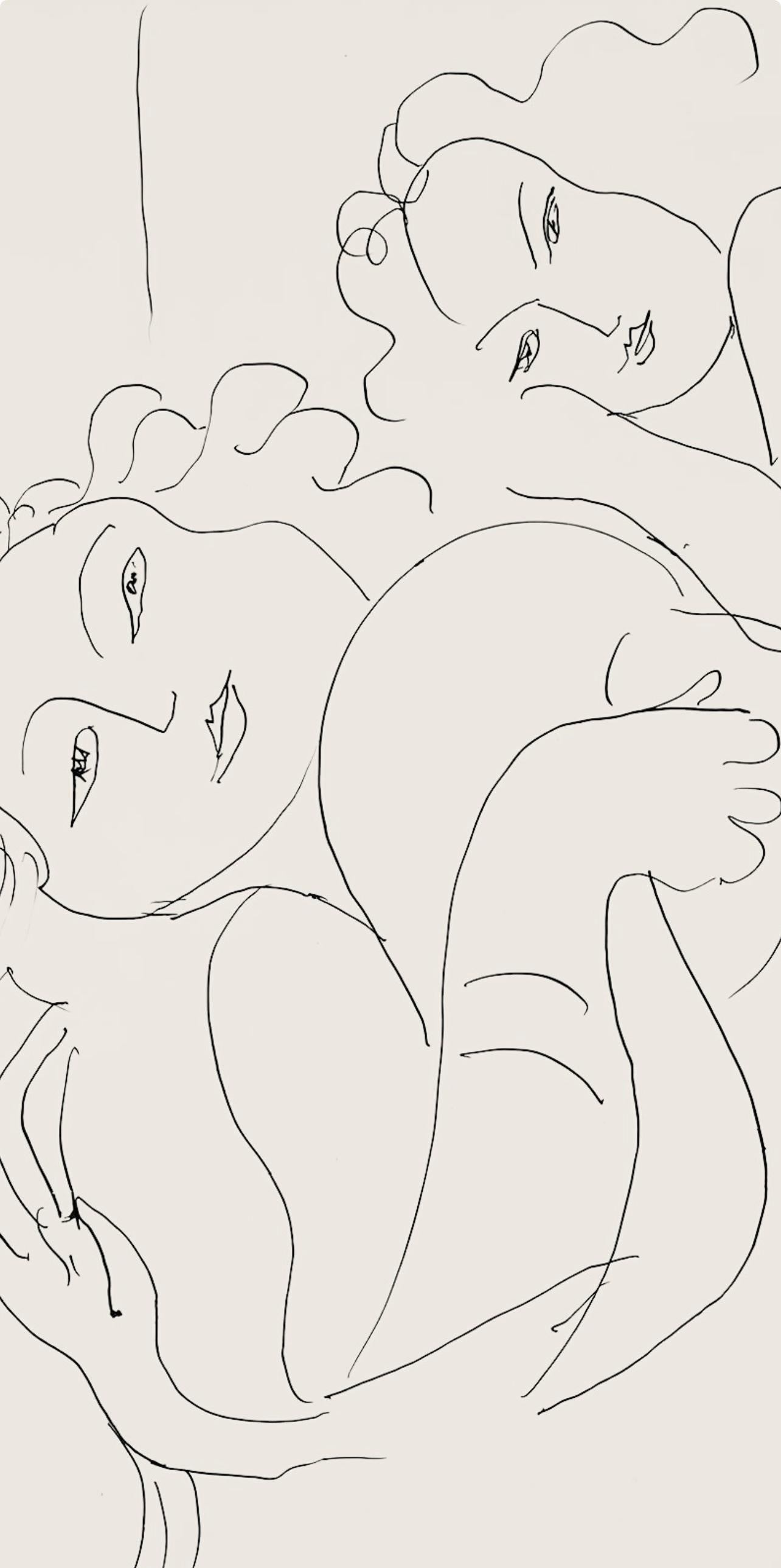 Matisse, Série F, var. 5 (Duthuit 9), Dessins, Thèmes et variations (after) - Print by Henri Matisse