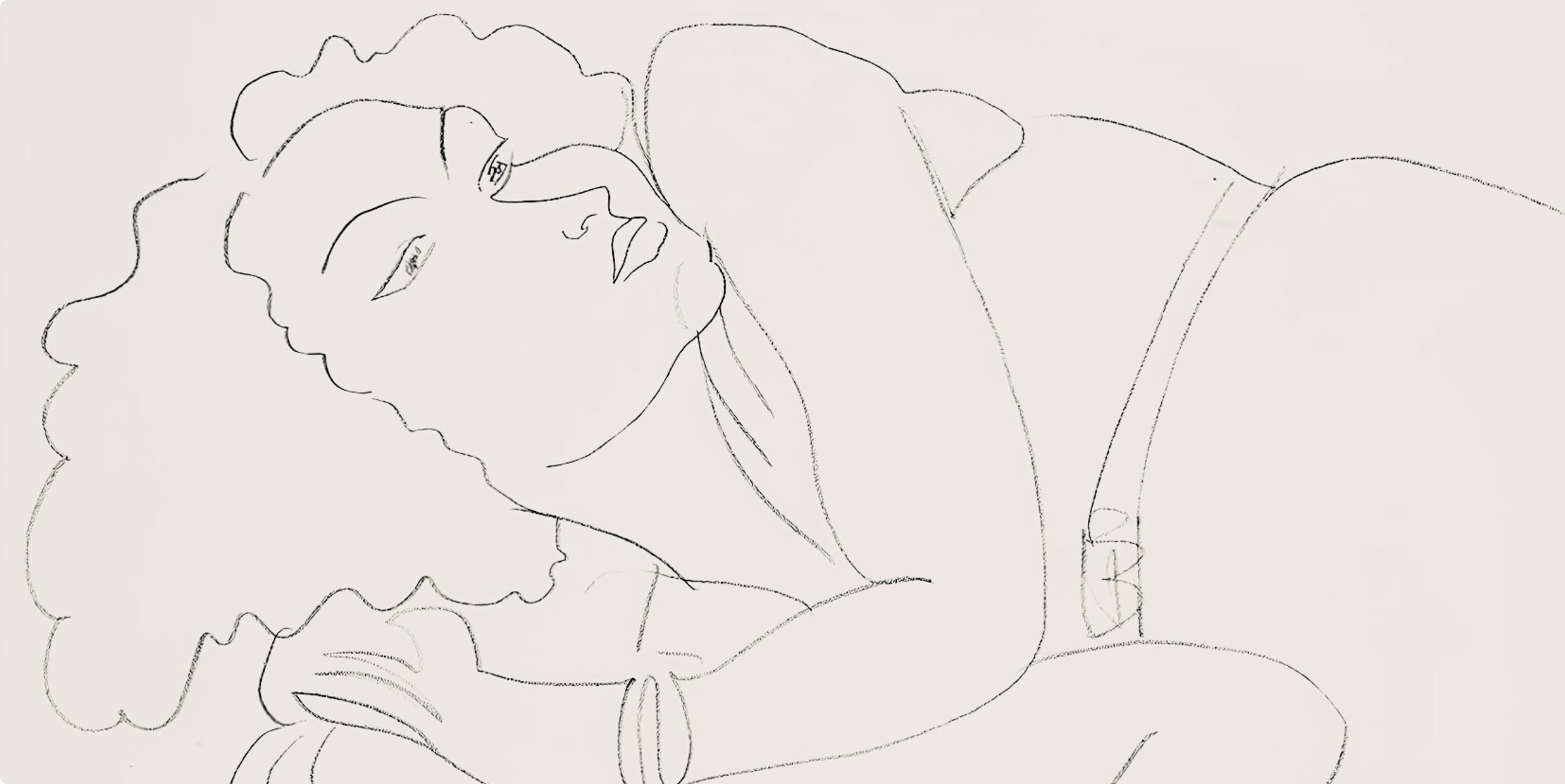 Matisse, Série F, var. 7 (Duthuit 9), Dessins, Thèmes et variations (d'après) - Print de Henri Matisse