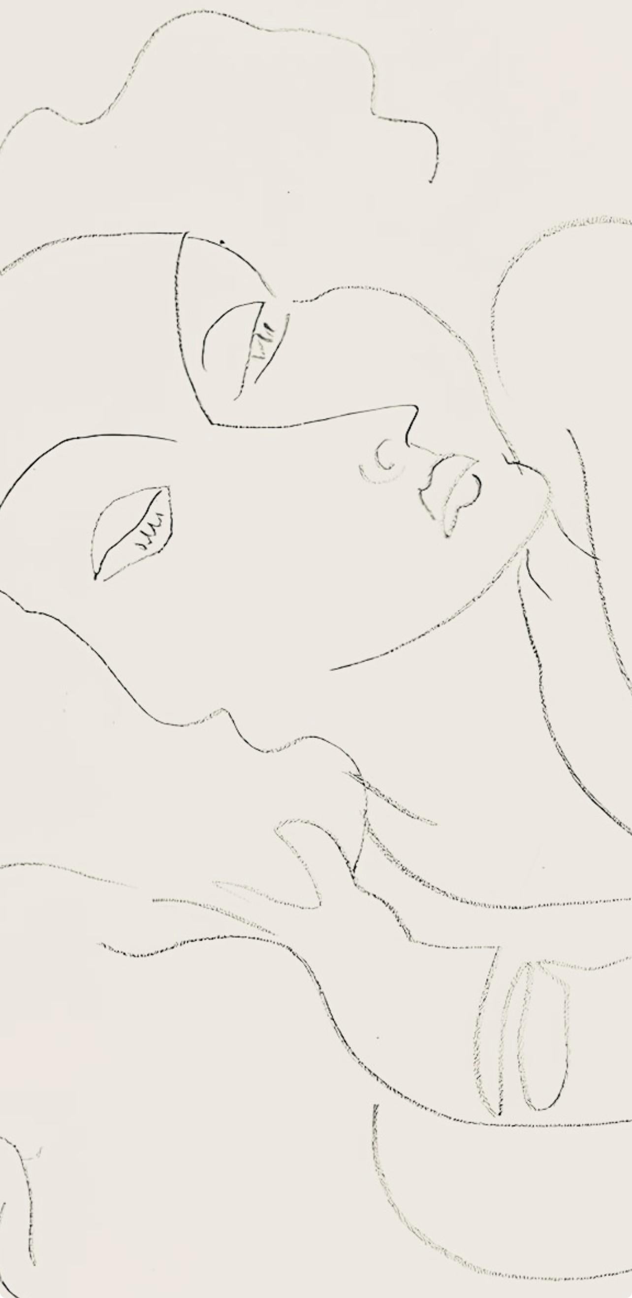 Matisse, Série F, var. 9 (Duthuit 9), Dessins, Thèmes et variations (after) - White Abstract Print by Henri Matisse