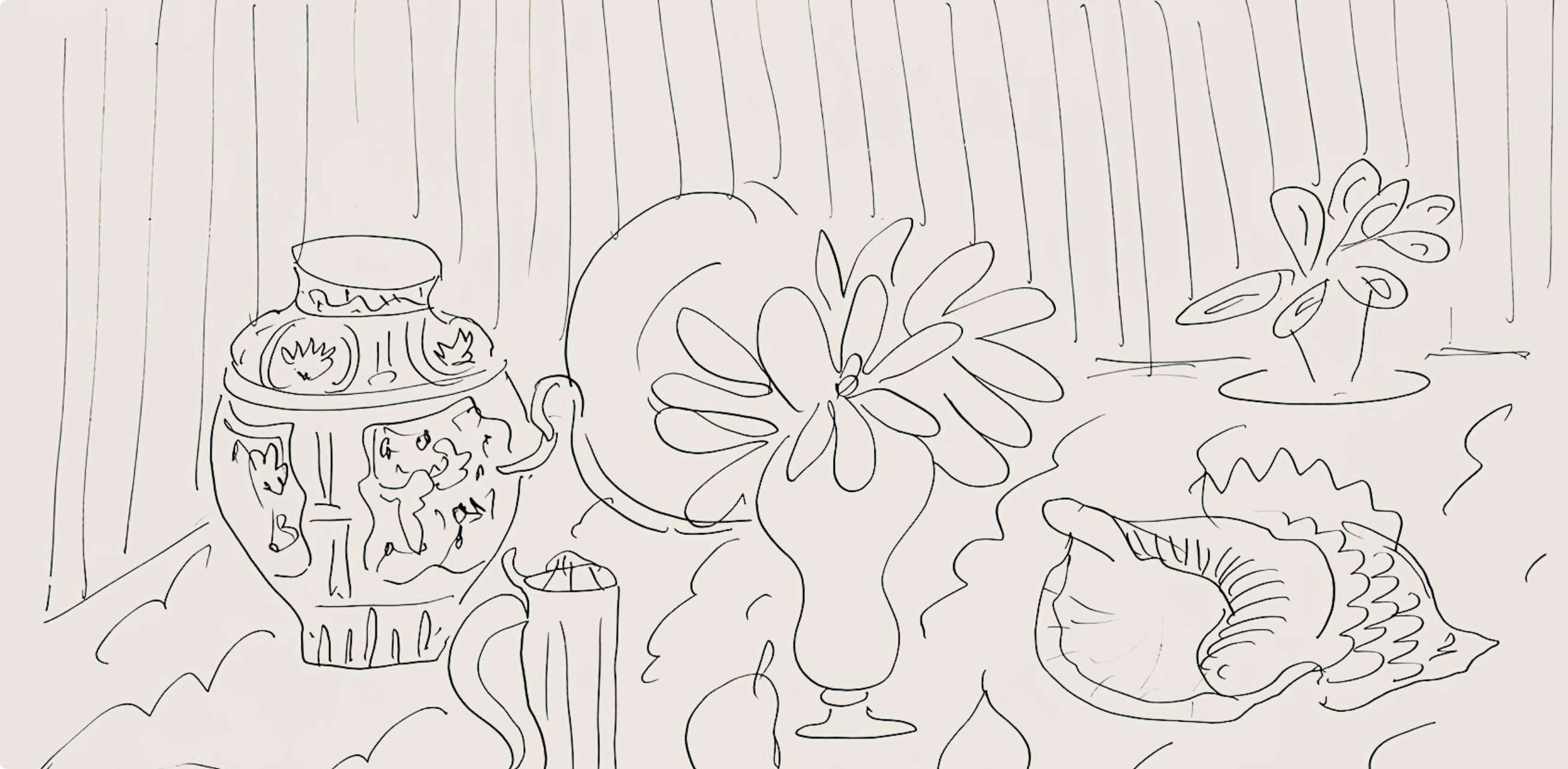 Matisse, Série G, var. 1 (Duthuit 9), Dessins, Thèmes et variations (after) - Print by Henri Matisse