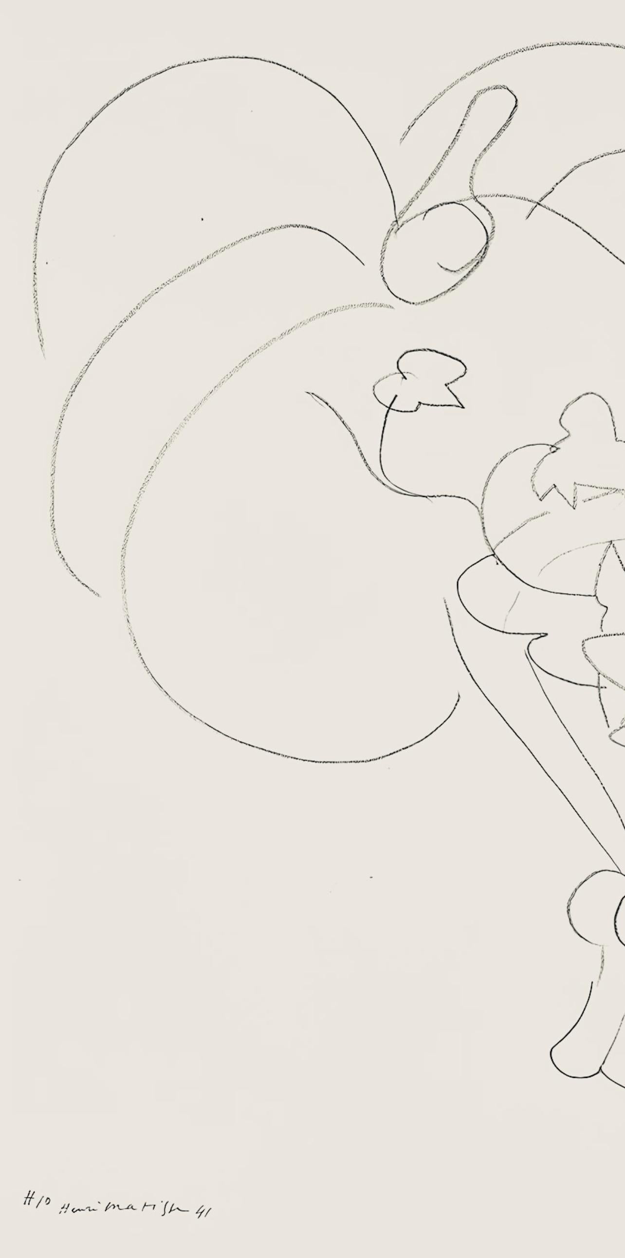 Matisse, Série H, var. 10 (Duthuit 9), Dessins, Thèmes et variations (after) - Modern Print by Henri Matisse