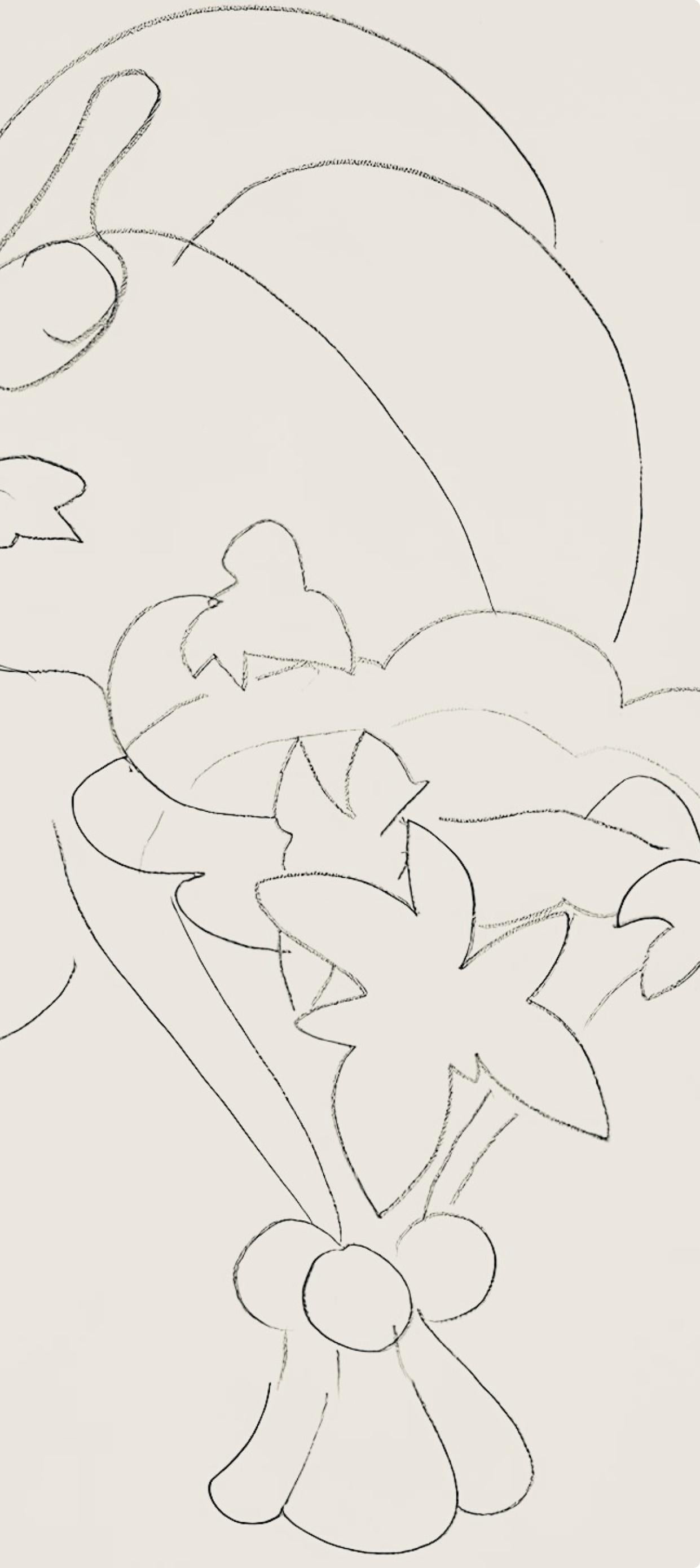 Matisse, Série H, var. 10 (Duthuit 9), Dessins, Thèmes et variations (after) - Beige Abstract Print by Henri Matisse