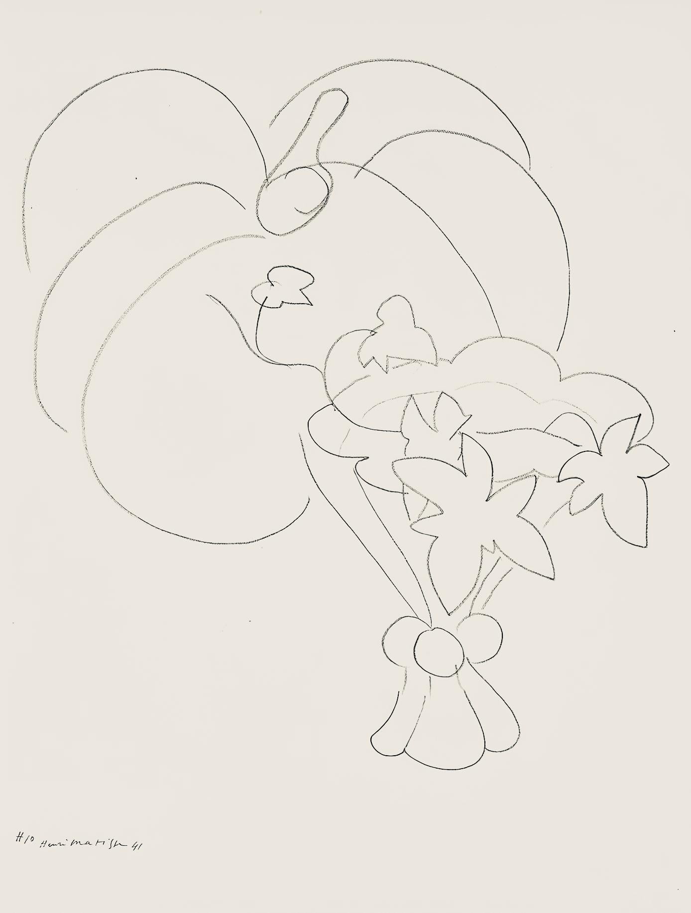Henri Matisse Abstract Print - Matisse, Série H, var. 10 (Duthuit 9), Dessins, Thèmes et variations (after)