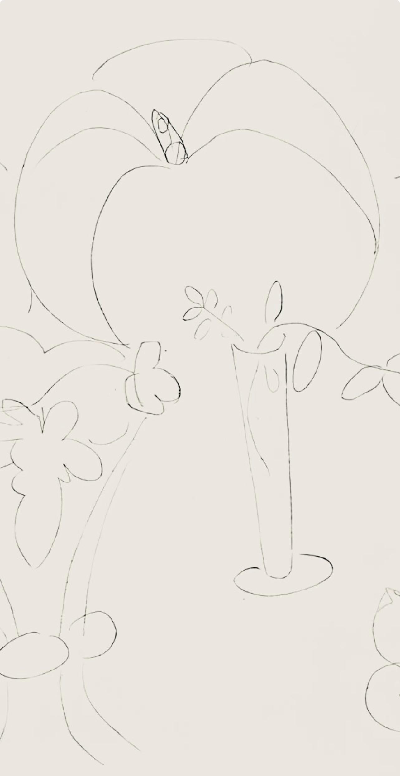 Matisse, Série H, var. 11 (Duthuit 9), Dessins, Thèmes et variations (after) - Beige Abstract Print by Henri Matisse