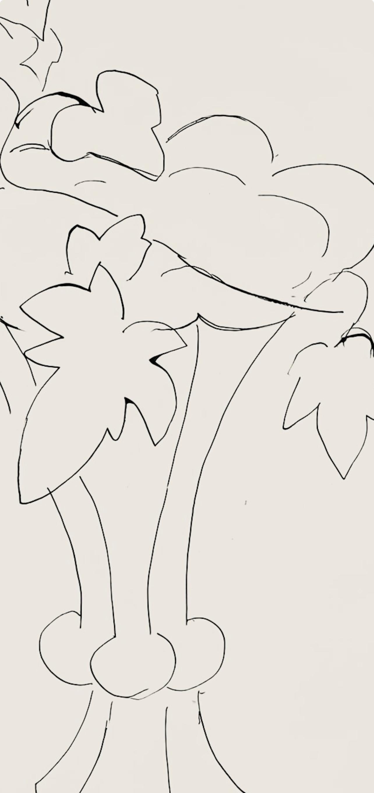 Matisse, Série H, var. 3 (Duthuit 9), Dessins, Thèmes et variations (after) - Beige Abstract Print by Henri Matisse