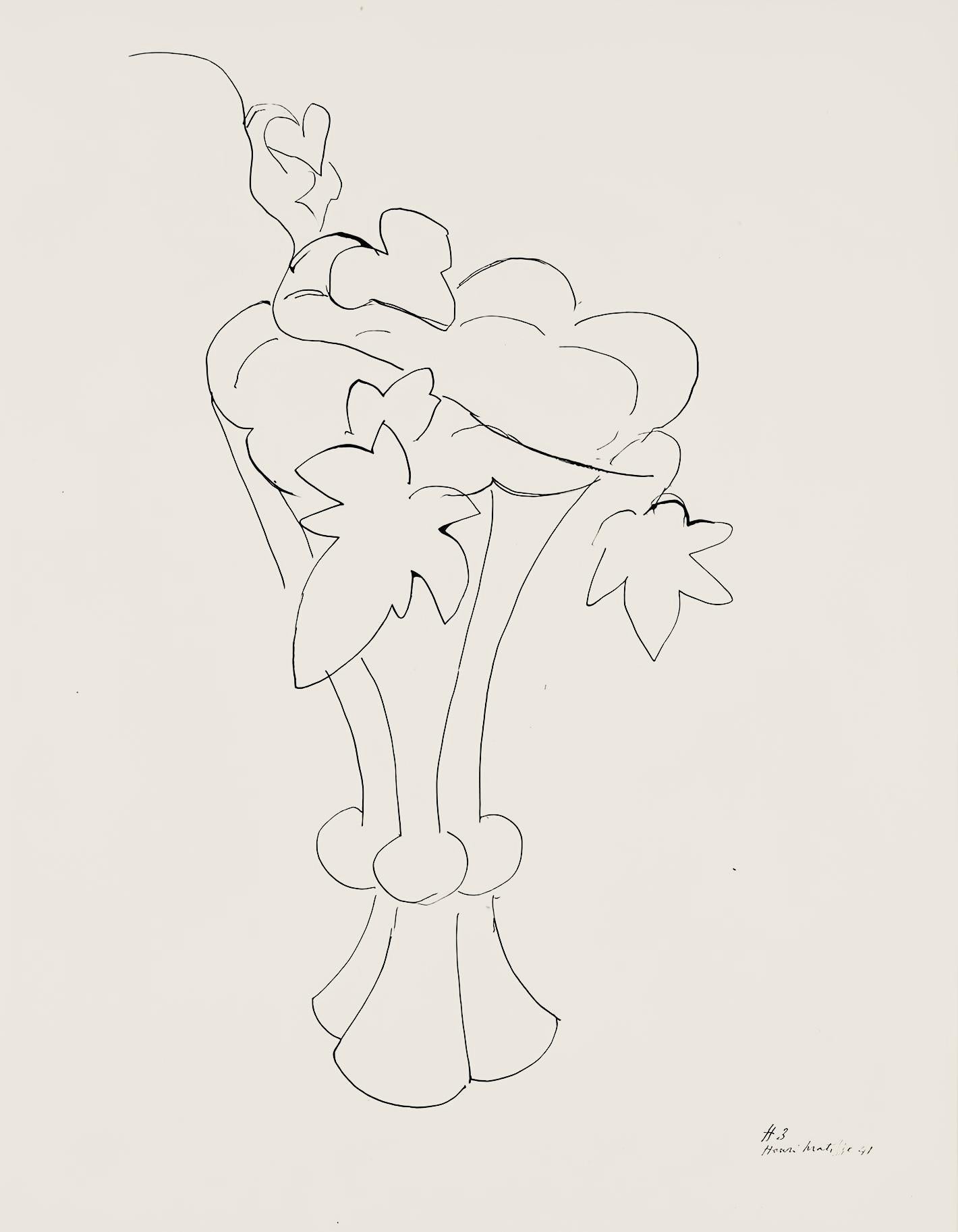 Henri Matisse Abstract Print - Matisse, Série H, var. 3 (Duthuit 9), Dessins, Thèmes et variations (after)