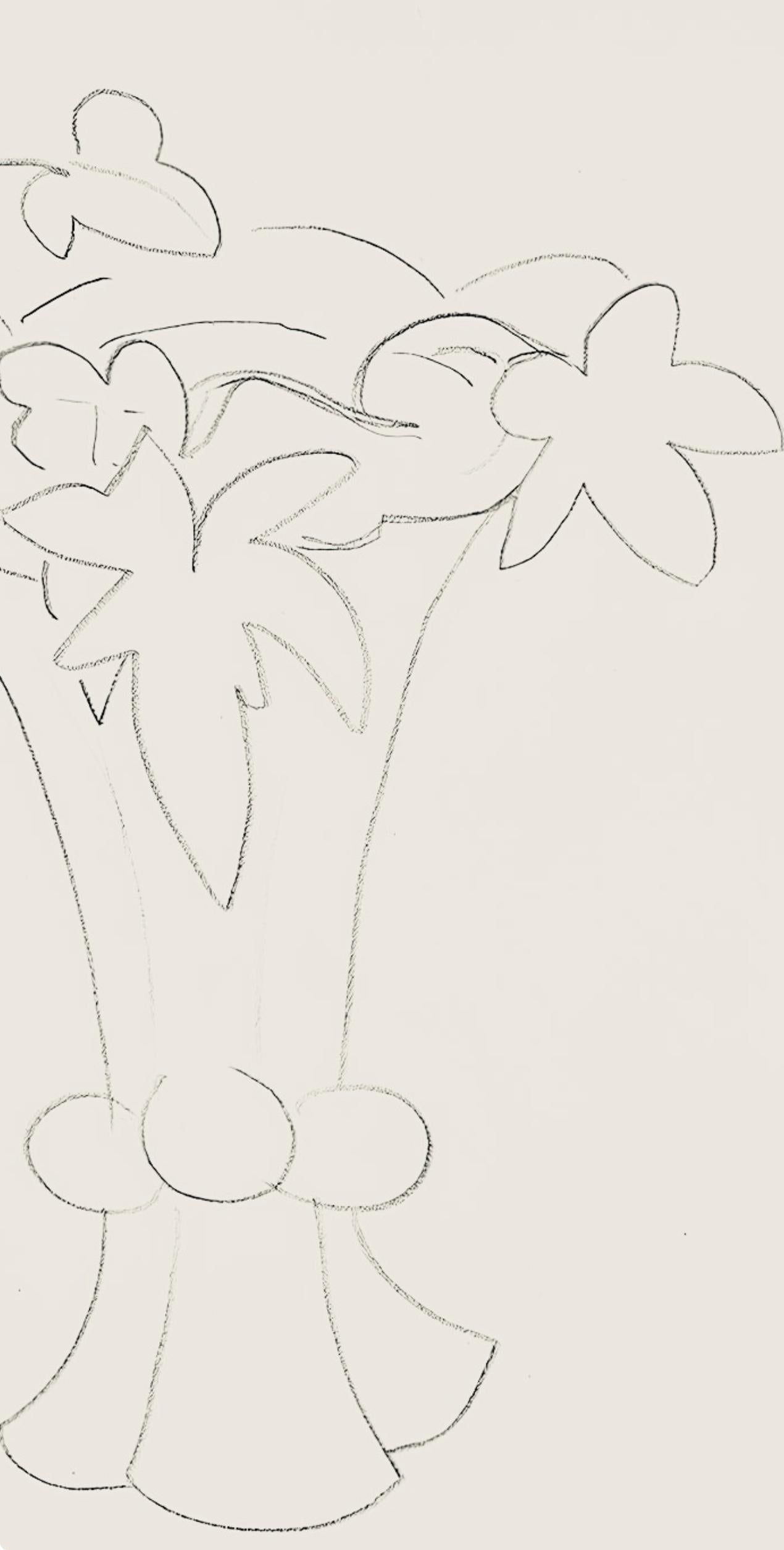 Matisse, Série H, var. 4 (Duthuit 9), Dessins, Thèmes et variations (after) - Beige Abstract Print by Henri Matisse