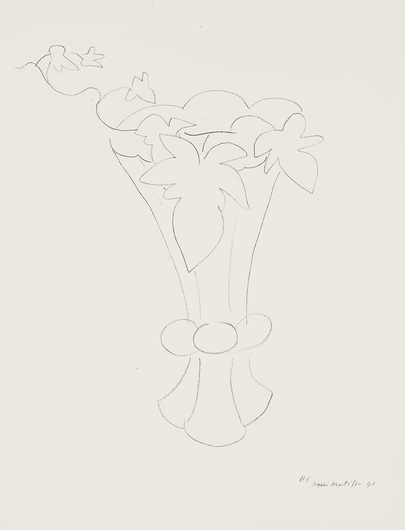 Henri Matisse Abstract Print - Matisse, Série H, var. 5 (Duthuit 9), Dessins, Thèmes et variations (after)