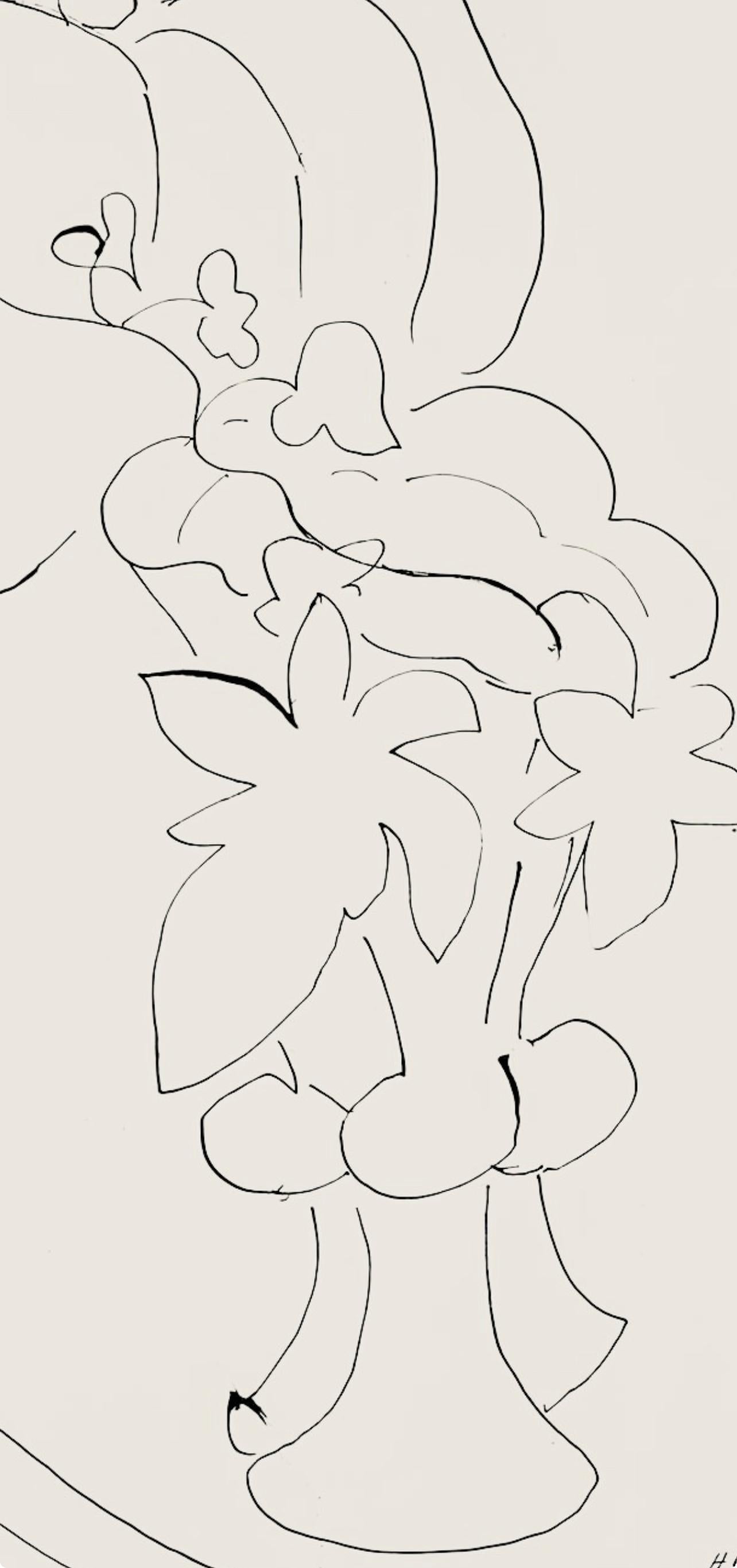 Matisse, Série H, var. 6 (Duthuit 9), Dessins, Thèmes et variations (after) - Beige Abstract Print by Henri Matisse