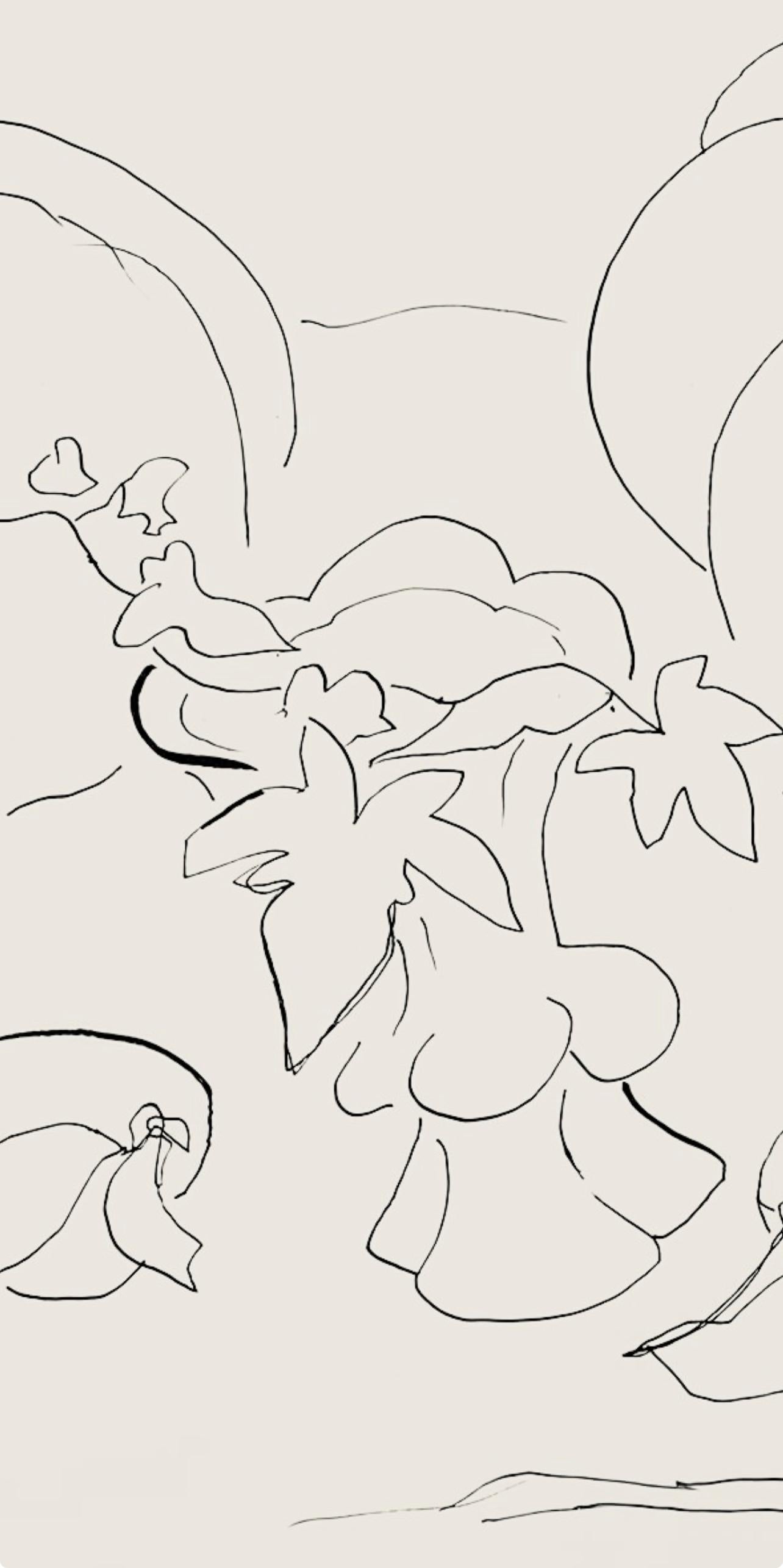 Matisse, Série H, var. 7 (Duthuit 9), Dessins, Thèmes et variations (after) - Beige Abstract Print by Henri Matisse
