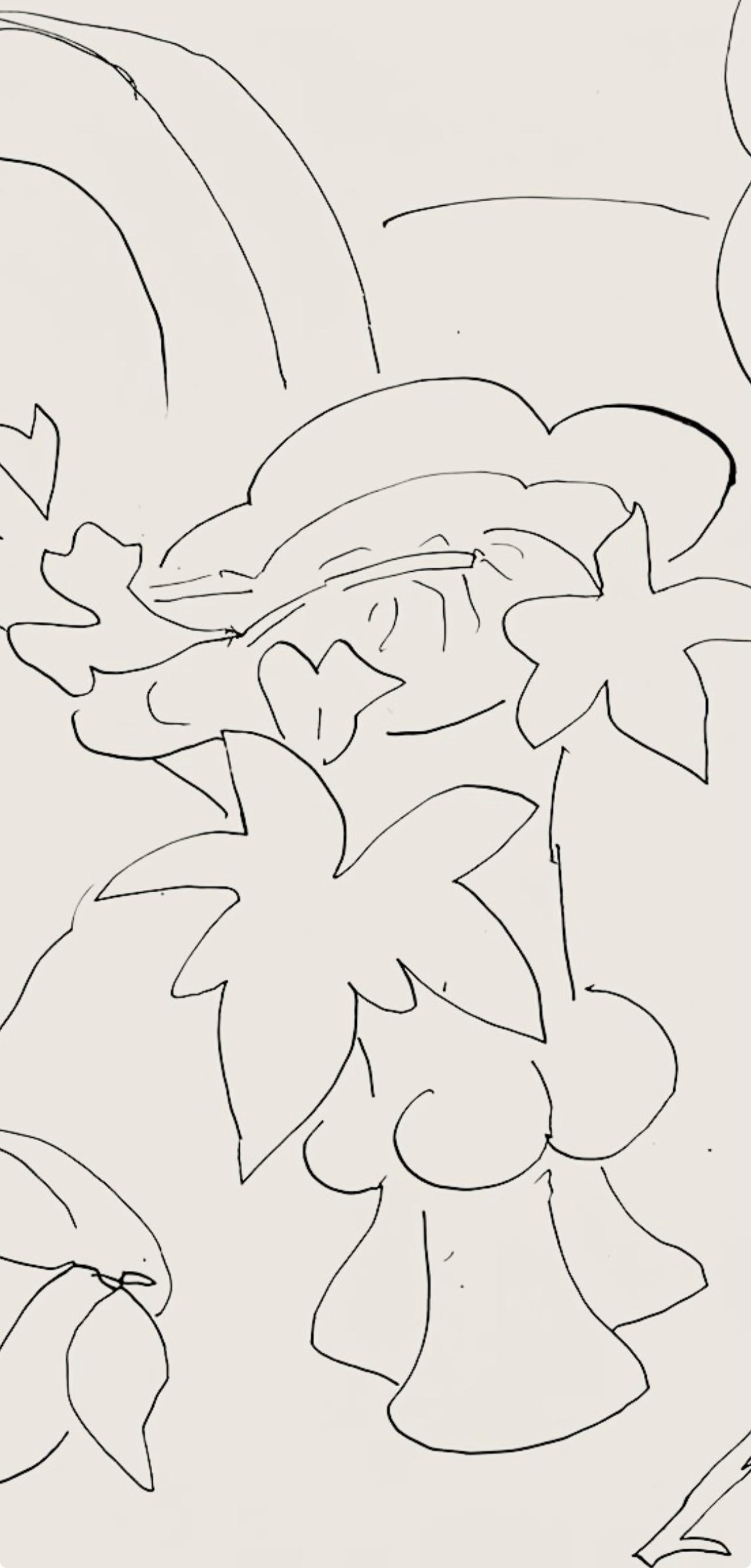 Matisse, Série H, var. 8 (Duthuit 9), Dessins, Thèmes et variations (after) - Beige Abstract Print by Henri Matisse