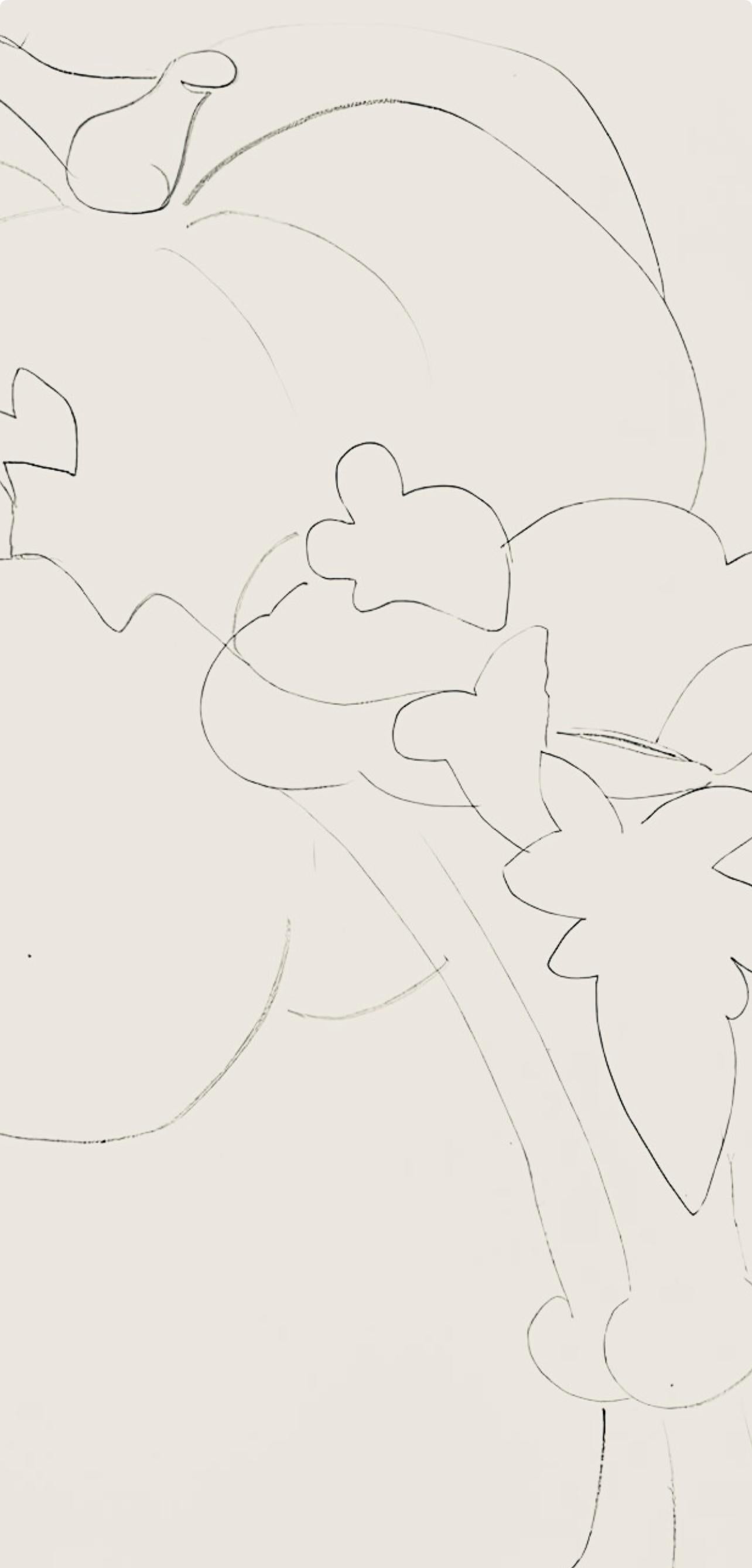 Matisse, Série H, var. 9 (Duthuit 9), Dessins, Thèmes et variations (after) - Beige Still-Life Print by Henri Matisse