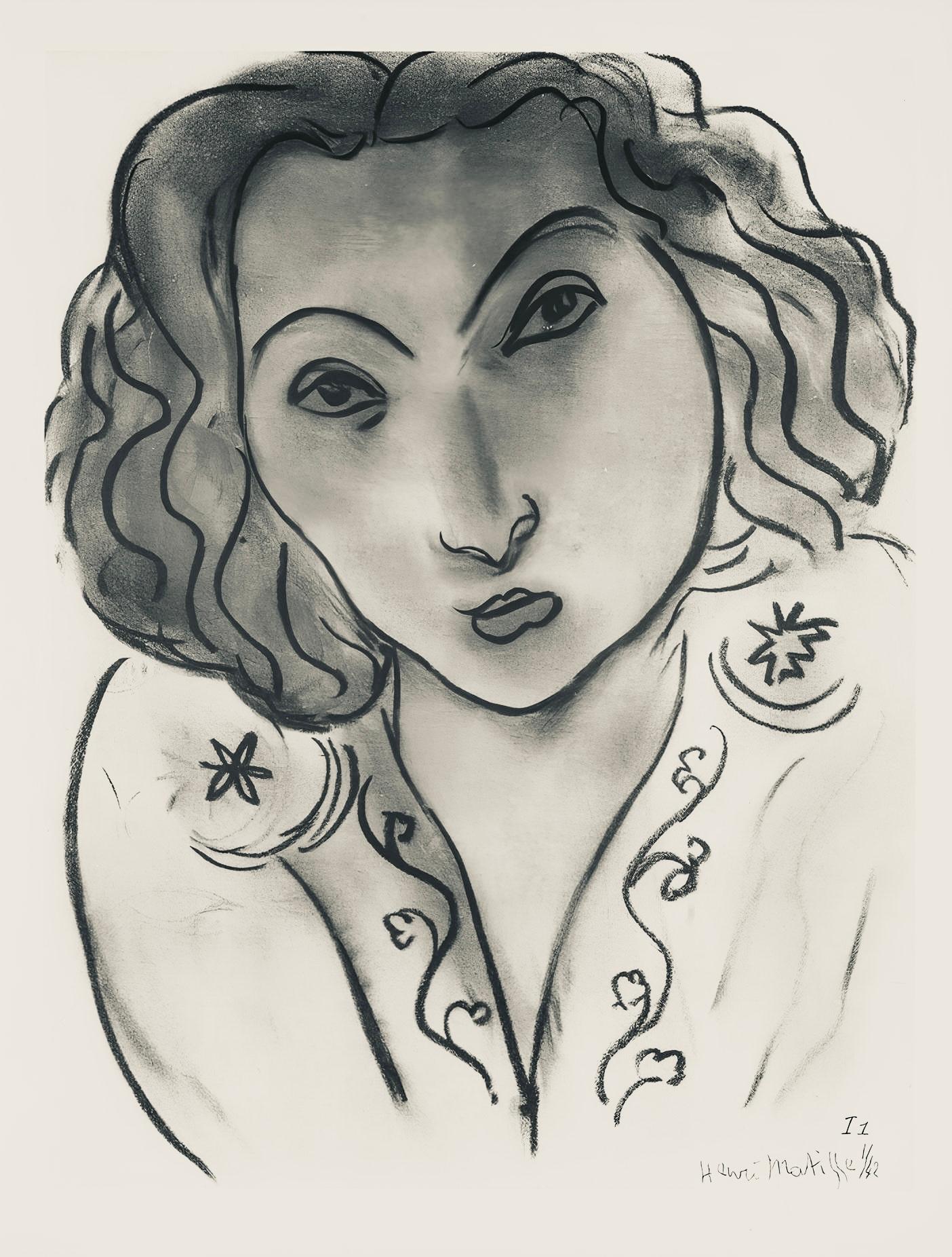Henri Matisse Figurative Print - Matisse, Série I, var. 1 (Duthuit 9), Dessins, Thèmes et variations (after)