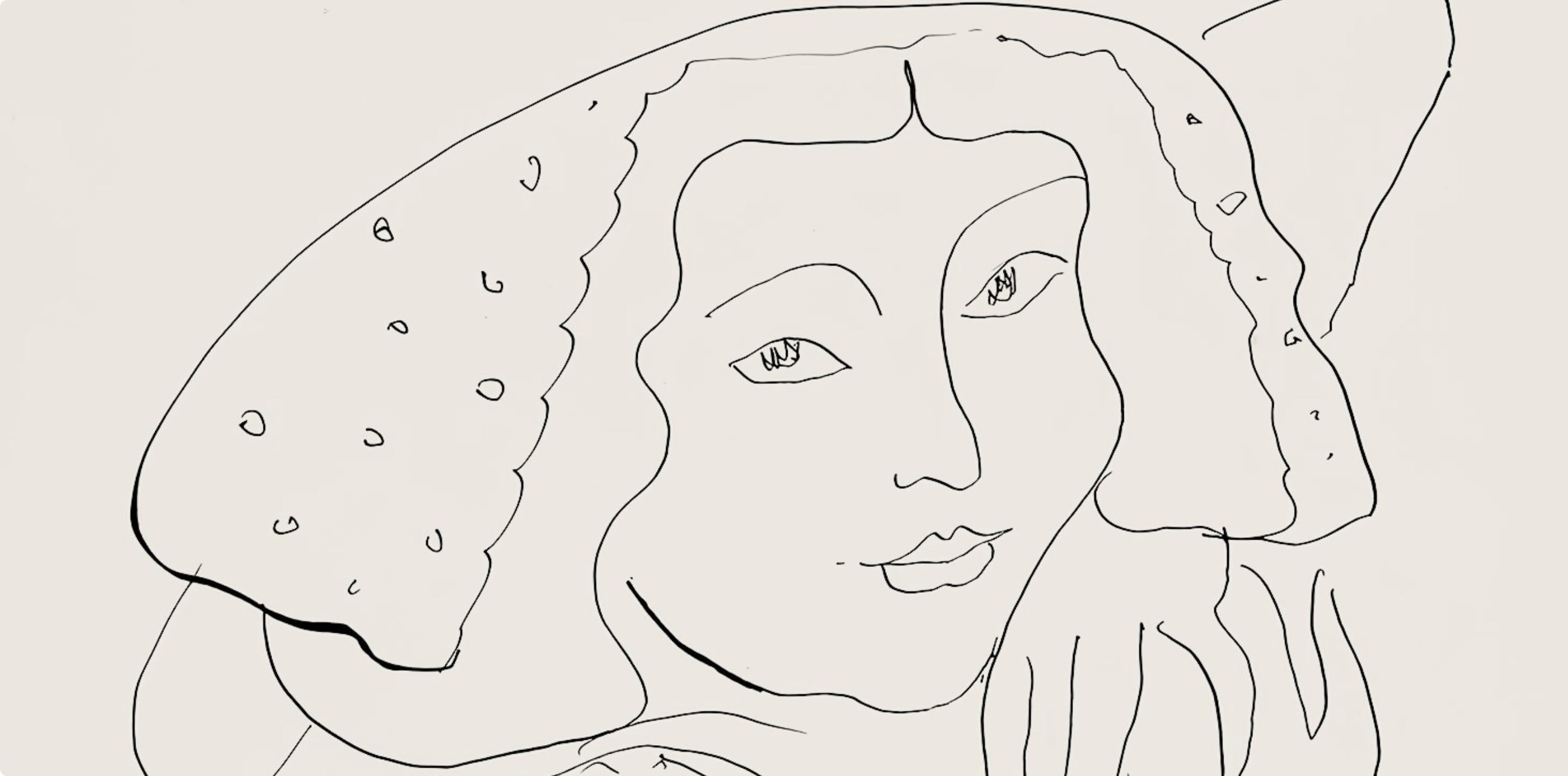 Matisse, Série I, var. 10 (Duthuit 9), Dessins, Thèmes et variations (dopo) - Print di Henri Matisse