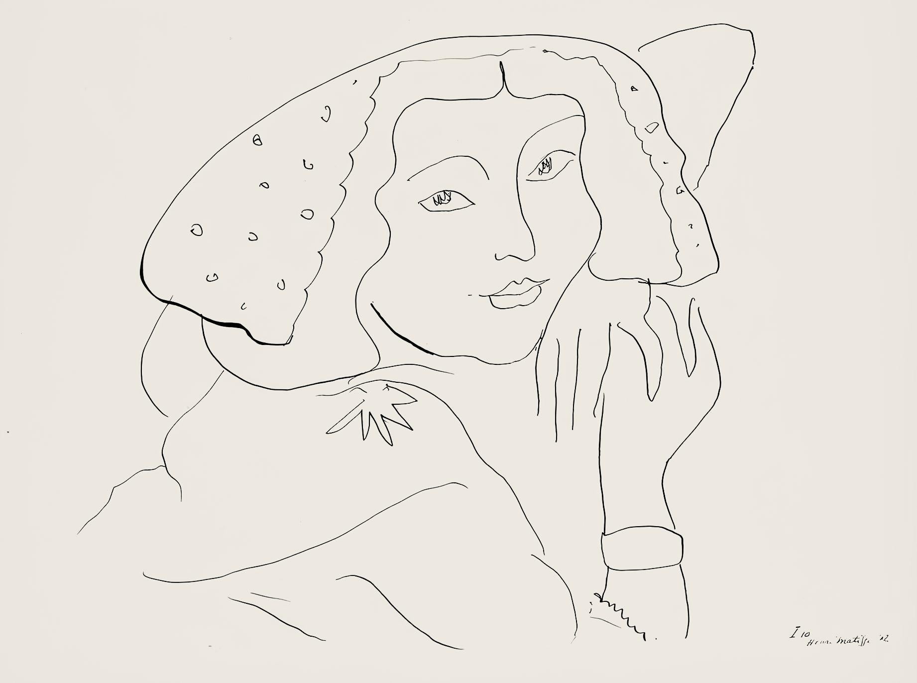 Abstract Print di Henri Matisse - Matisse, Série I, var. 10 (Duthuit 9), Dessins, Thèmes et variations (dopo)