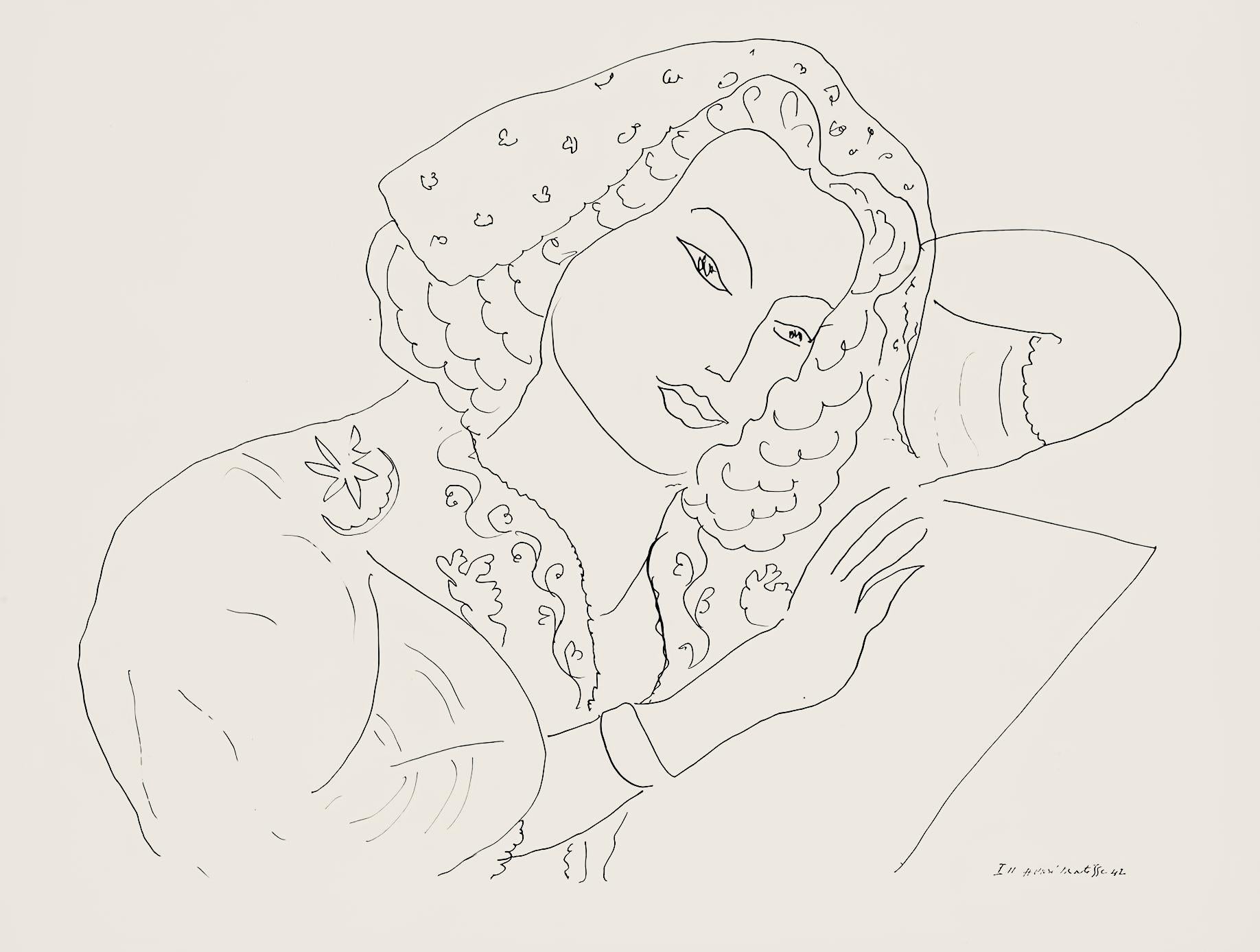 Henri Matisse Abstract Print - Matisse, Série I, var. 11 (Duthuit 9), Dessins, Thèmes et variations (after)
