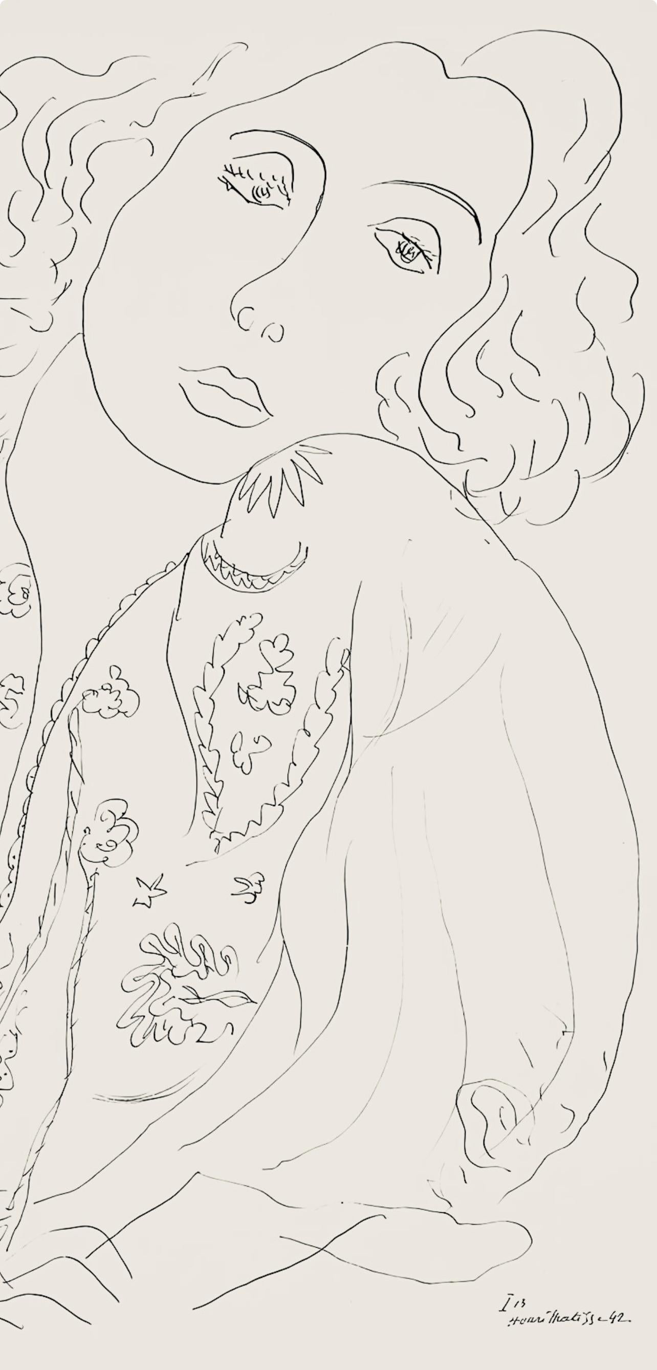 Matisse, Série I, var. 13 (Duthuit 9), Dessins, Thèmes et variations (after) - Print by Henri Matisse