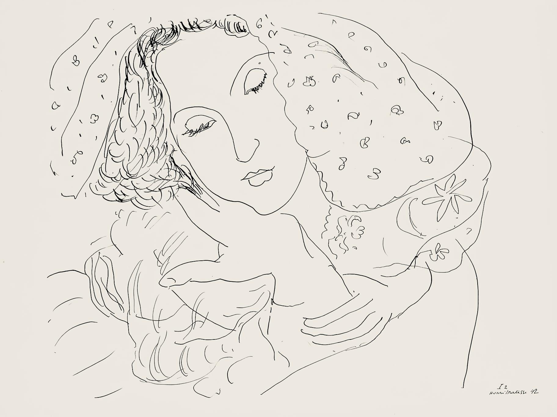 Henri Matisse Abstract Print - Matisse, Série I, var. 2 (Duthuit 9), Dessins, Thèmes et variations (after)