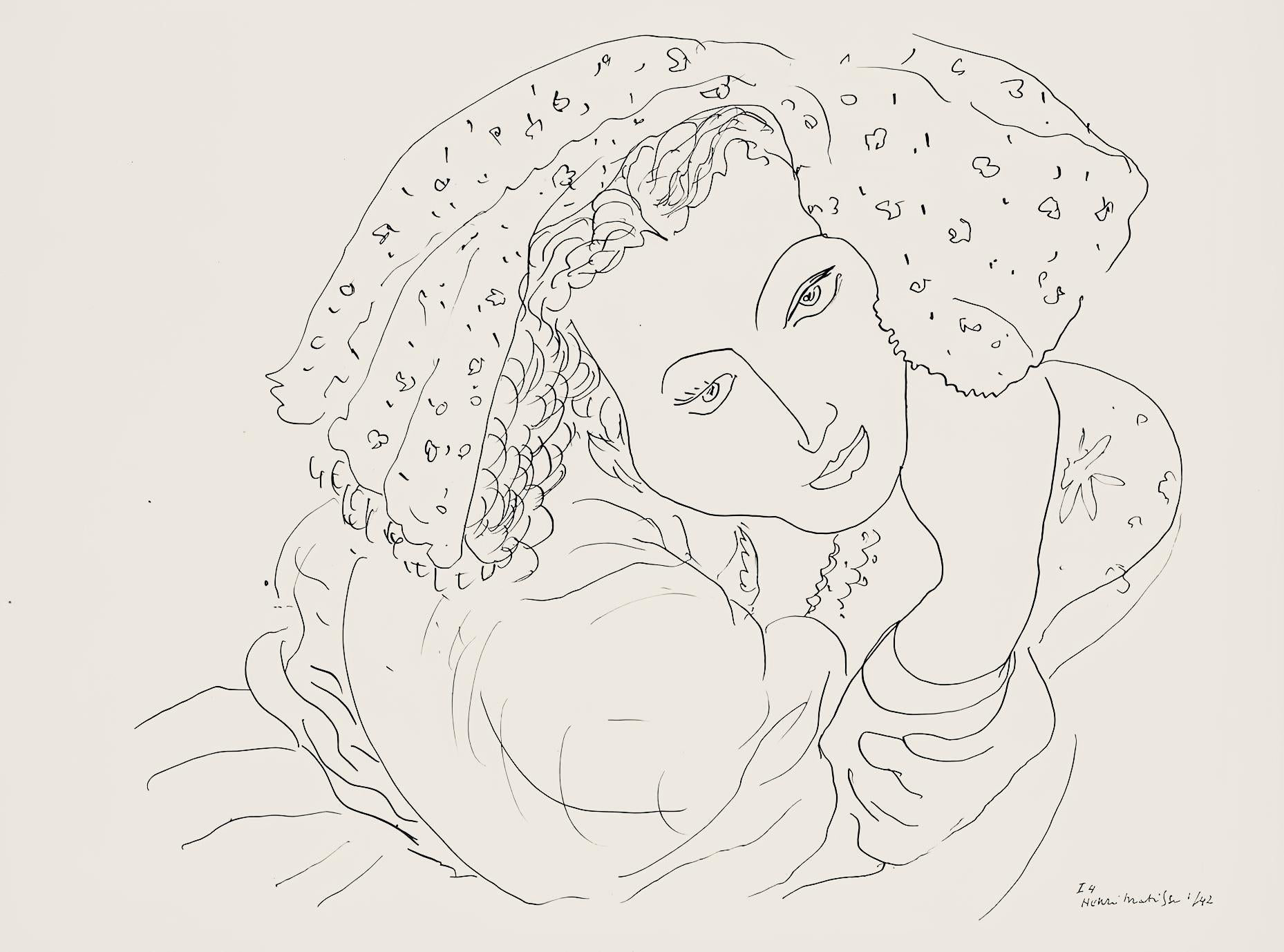 Henri Matisse Figurative Print - Matisse, Série I, var. 4 (Duthuit 9), Dessins, Thèmes et variations (after)