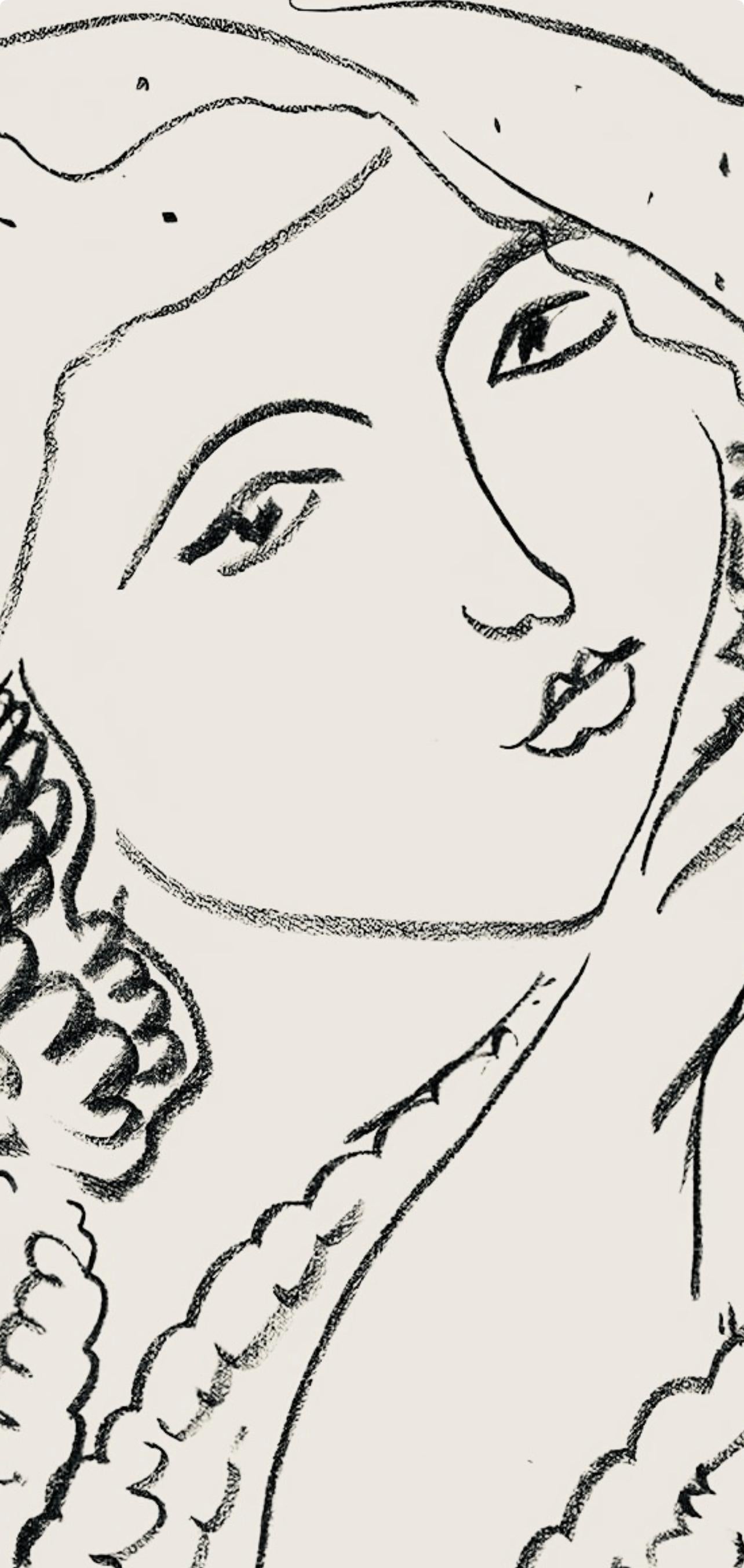 Matisse, Série I, var. 5 (Duthuit 9), Dessins, Thèmes et variations (after) - Beige Abstract Print by Henri Matisse
