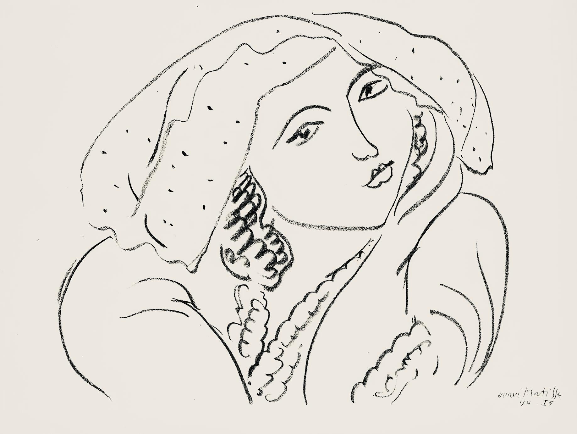 Henri Matisse Abstract Print - Matisse, Série I, var. 5 (Duthuit 9), Dessins, Thèmes et variations (after)