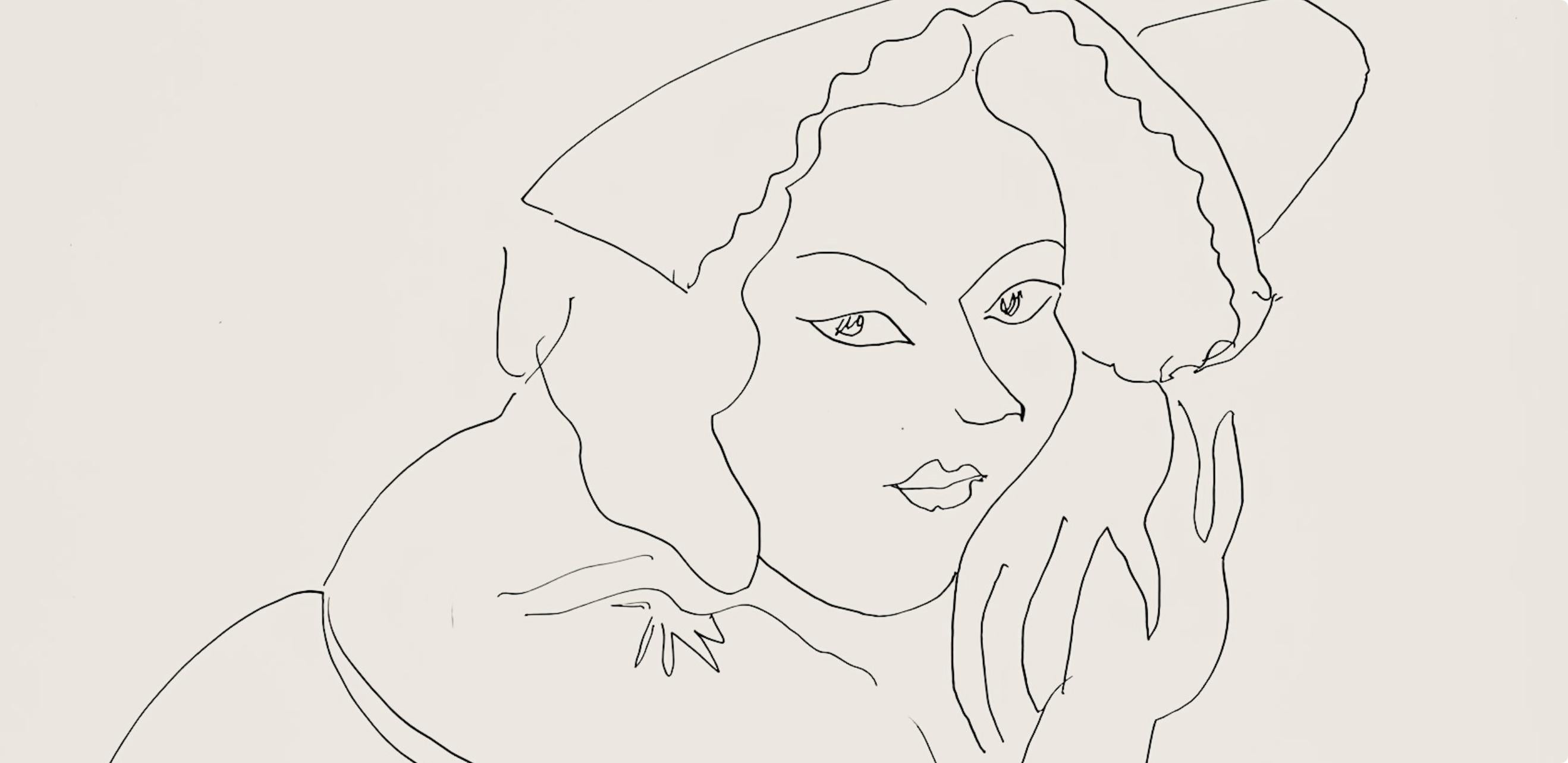 Matisse, Série I, var. 9 (Duthuit 9), Dessins, Thèmes et variations (after) - Print by Henri Matisse
