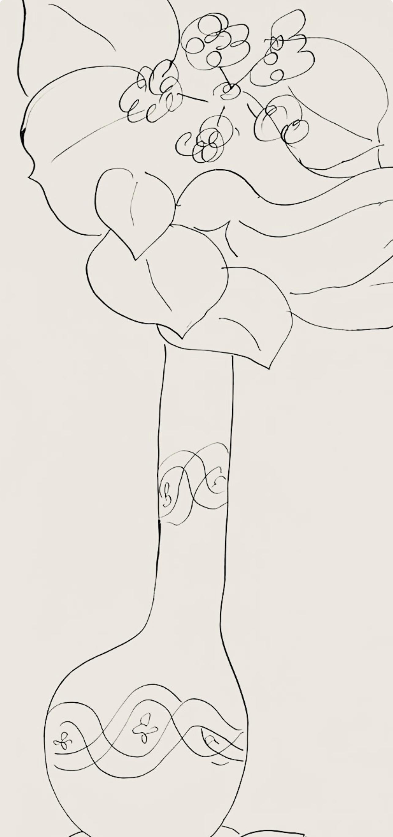 Matisse, Série J, var. 2 (Duthuit 9), Dessins, Thèmes et variations (after) - Beige Abstract Print by Henri Matisse