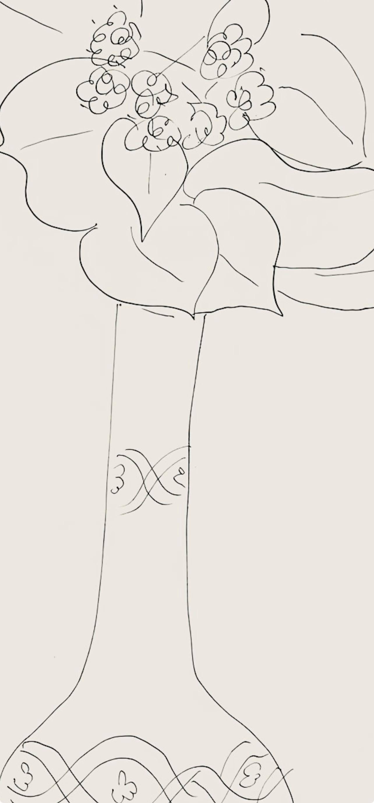 Matisse, Série J, var. 3 (Duthuit 9), Dessins, Thèmes et variations (after) - Beige Abstract Print by Henri Matisse