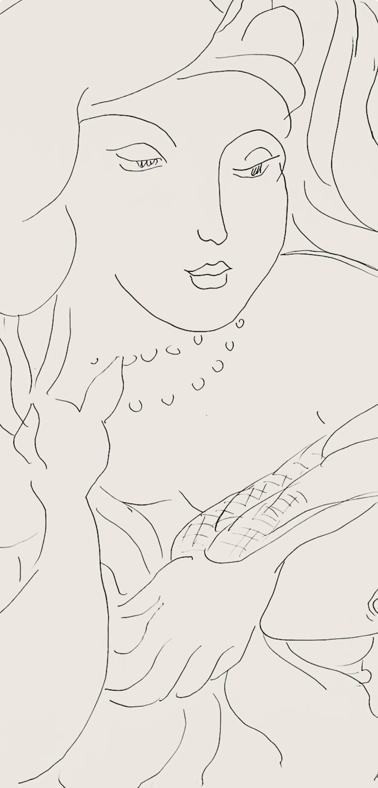Matisse, Série K, var. 3 (Duthuit 9), Dessins, Thèmes et variations (after) - Print by Henri Matisse