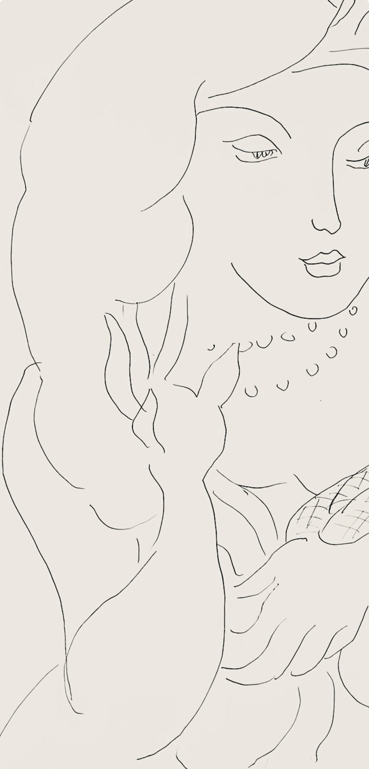 Matisse, Série K, var. 3 (Duthuit 9), Dessins, Thèmes et variations (after) - Modern Print by Henri Matisse