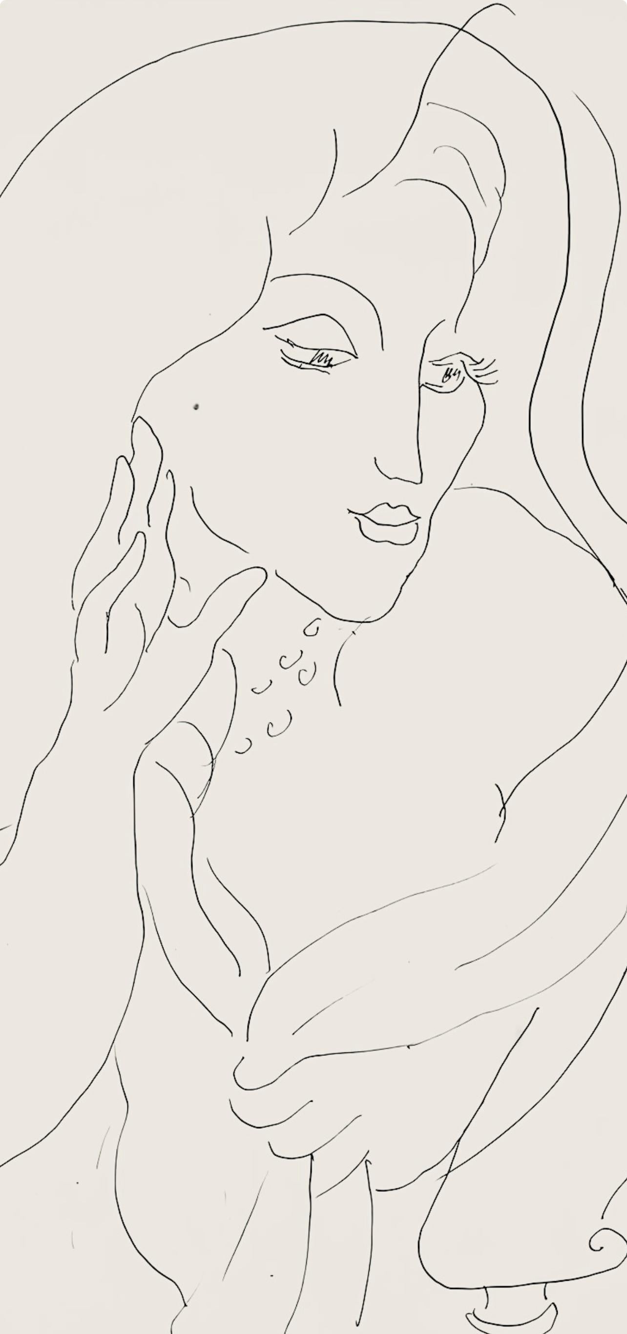 Matisse, Série K, var. 4 (Duthuit 9), Dessins, Thèmes et variations (after) - Print by Henri Matisse