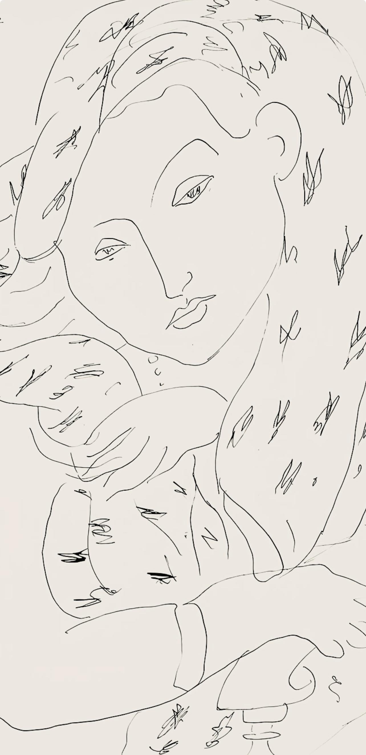 Matisse, Série K, var. 5 (Duthuit 9), Dessins, Thèmes et variations (after) - Print by Henri Matisse