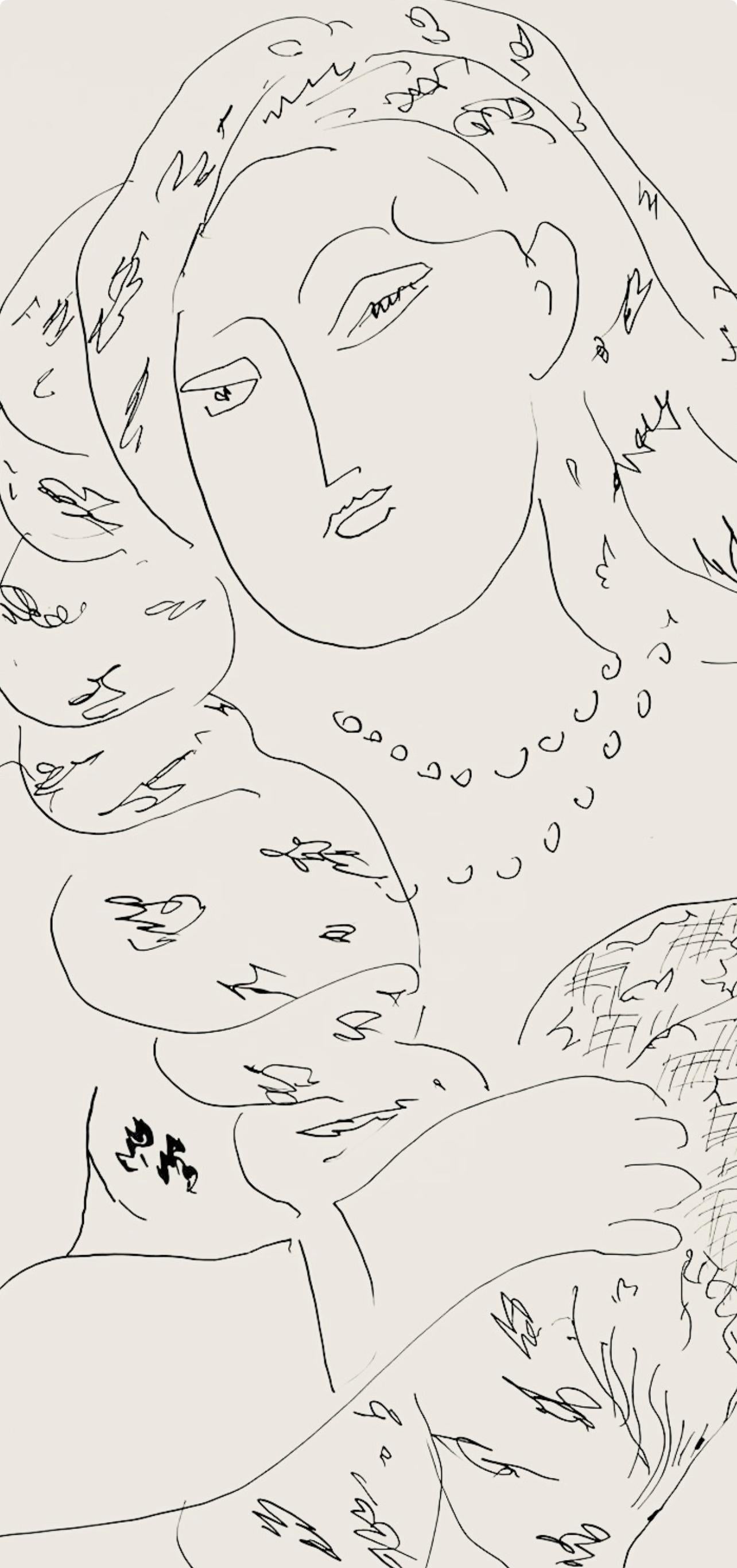 Matisse, Série K, var. 6 (Duthuit 9), Dessins, Thèmes et variations (after) - Print by Henri Matisse