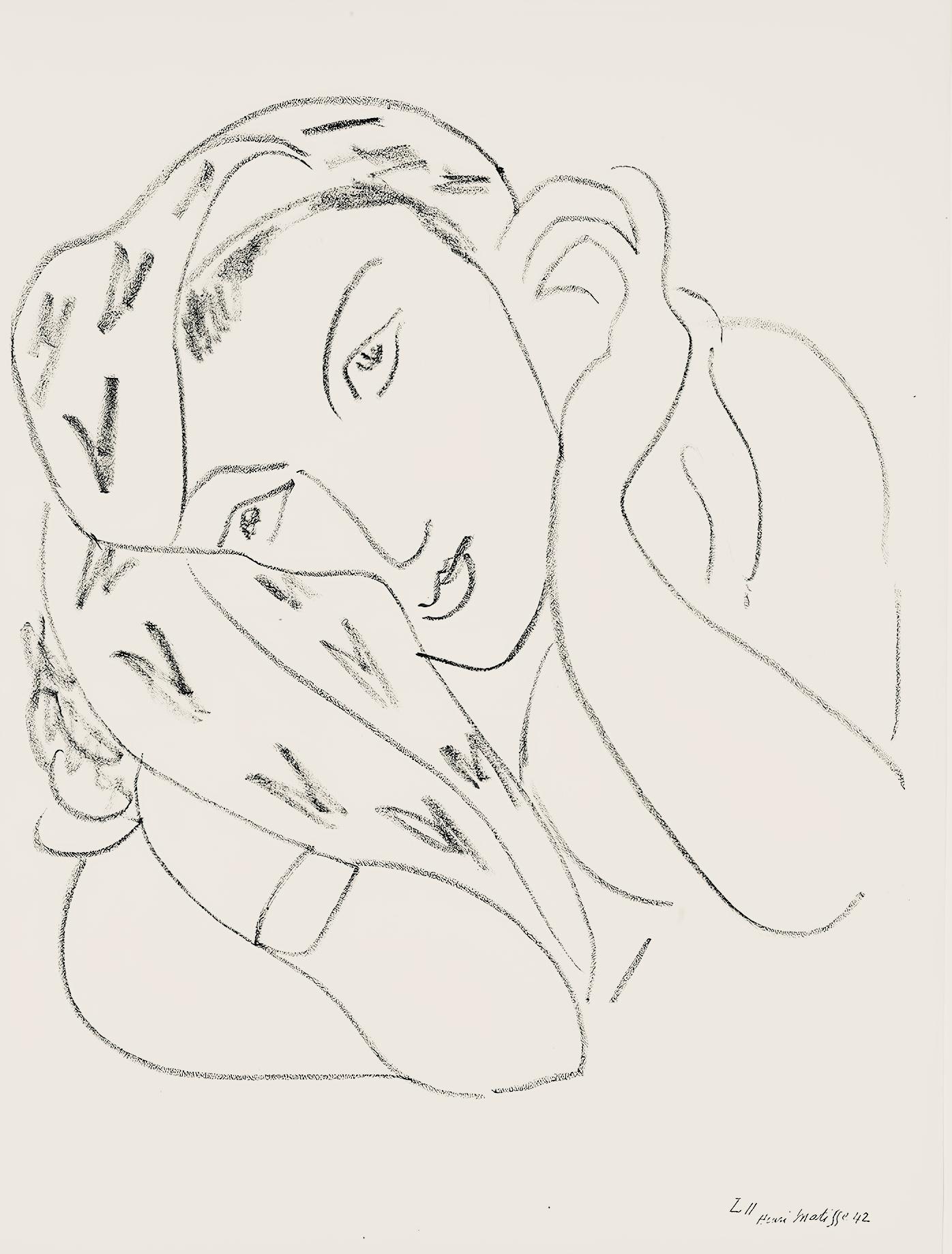 Henri Matisse Abstract Print - Matisse, Série L, var. 11 (Duthuit 9), Dessins, Thèmes et variations (after)