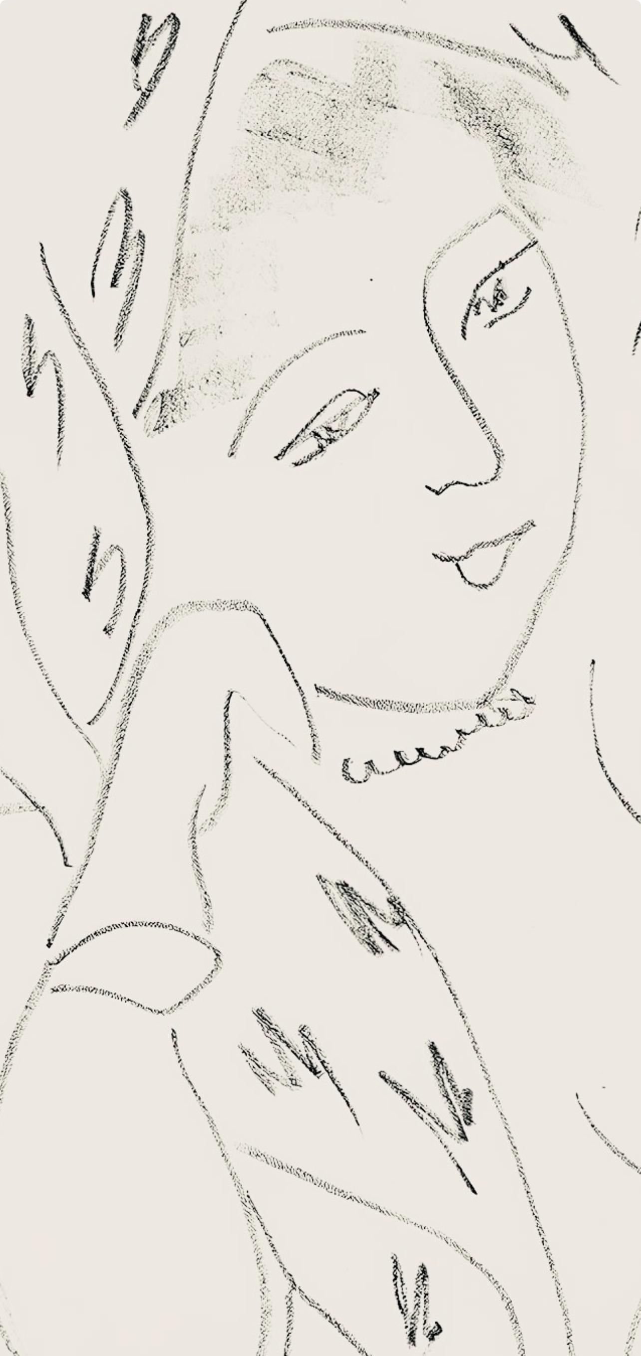 Matisse, Série L, var. 14 (Duthuit 9), Dessins, Thèmes et variations (dopo) - Print di Henri Matisse