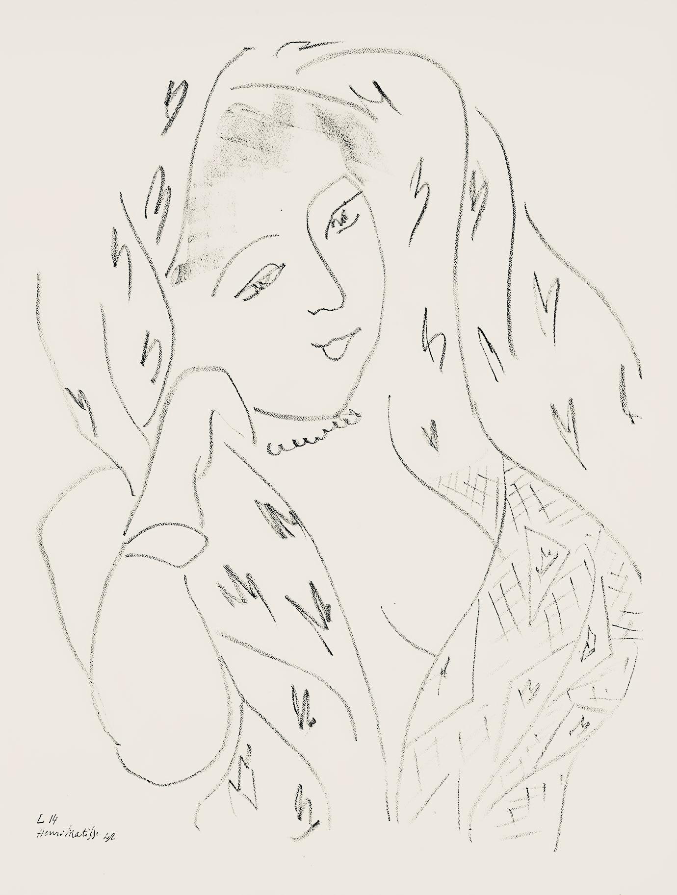 Henri Matisse Abstract Print - Matisse, Série L, var. 14 (Duthuit 9), Dessins, Thèmes et variations (after)