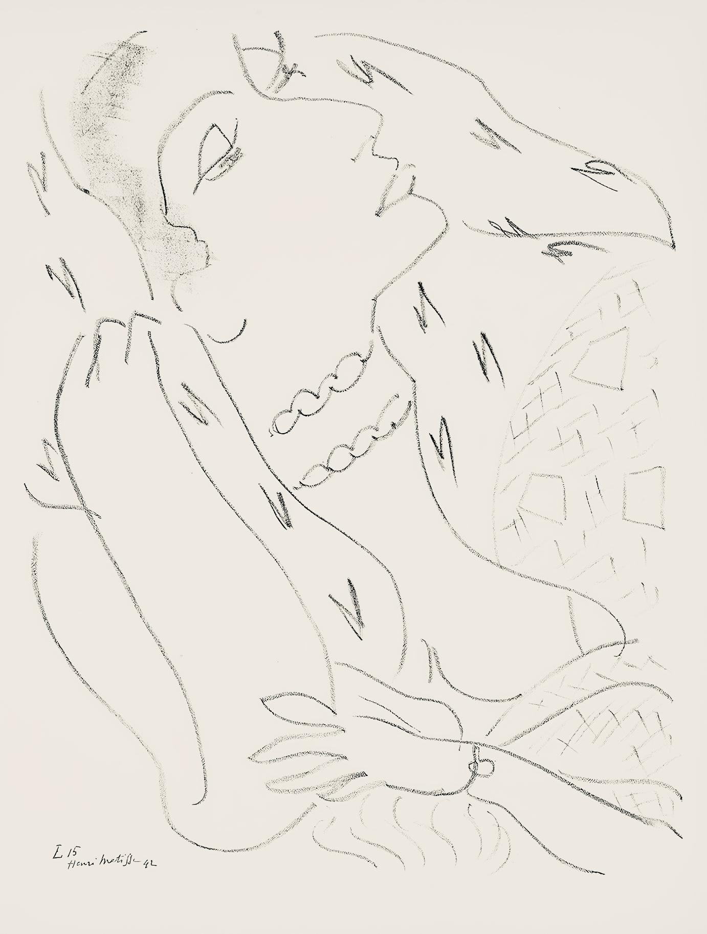 Abstract Print de Henri Matisse - Matisse, Série L, var. 15 (Duthuit 9), Dessins, Thèmes et variations (después de)