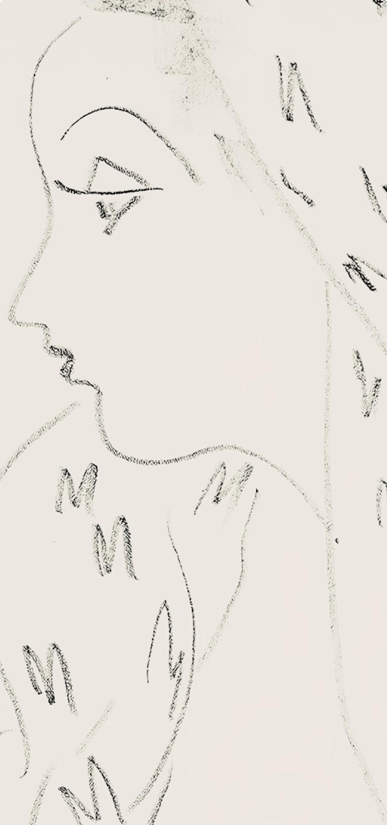 Matisse, Série L, var. 17 (Duthuit 9), Dessins, Thèmes et variations (after) - Beige Abstract Print by Henri Matisse