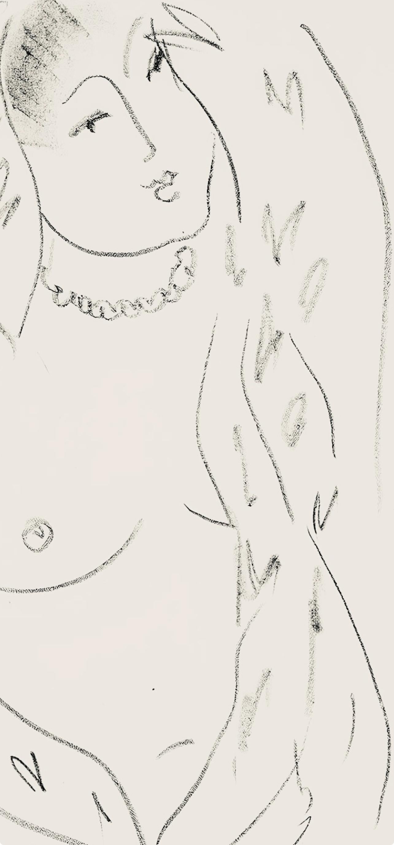 Matisse, Série L, var. 18 (Duthuit 9), Dessins, Thèmes et variations (after) - Beige Abstract Print by Henri Matisse
