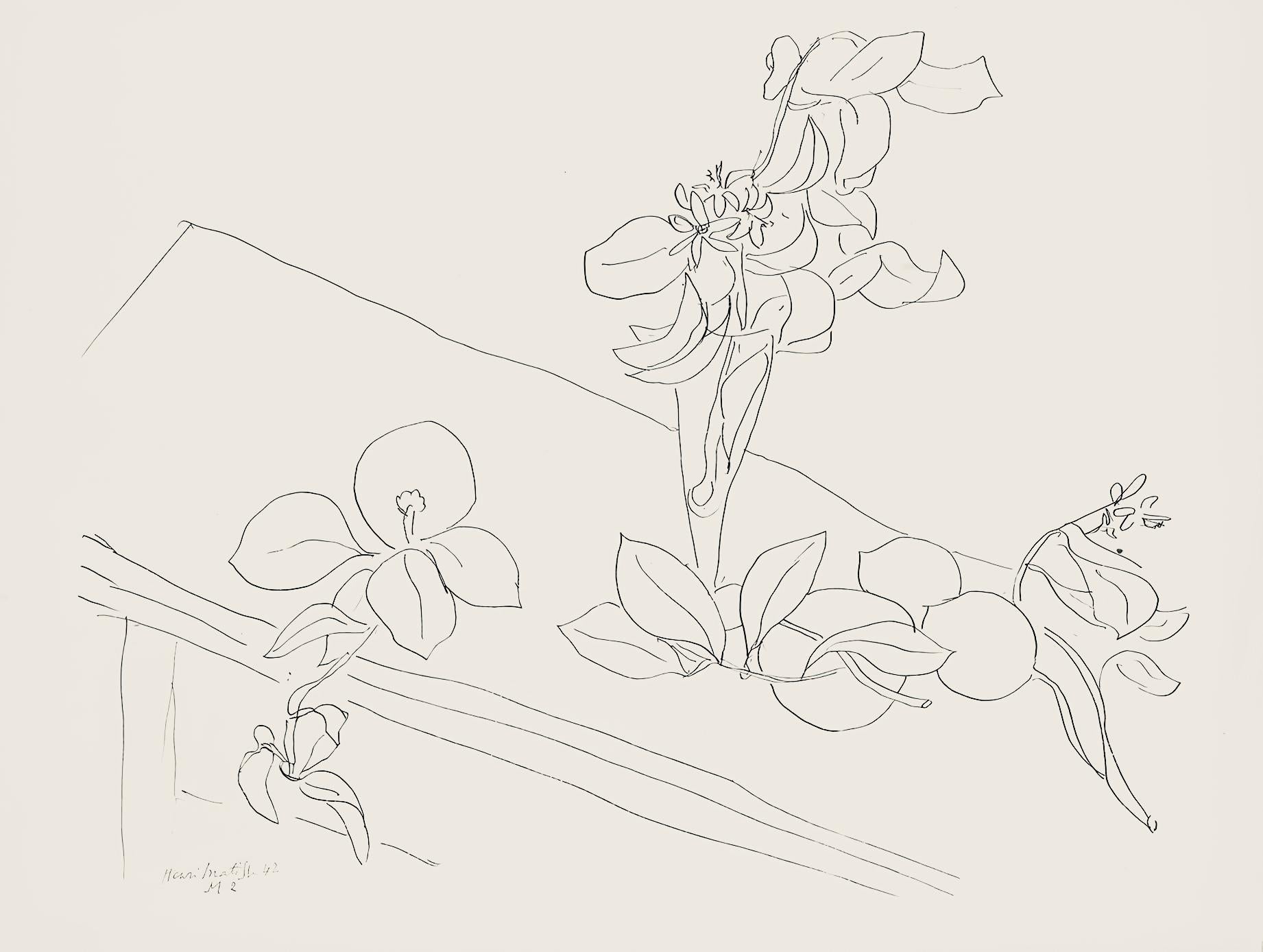 Henri Matisse Abstract Print - Matisse, Série M, var. 2 (Duthuit 9), Dessins, Thèmes et variations (after)