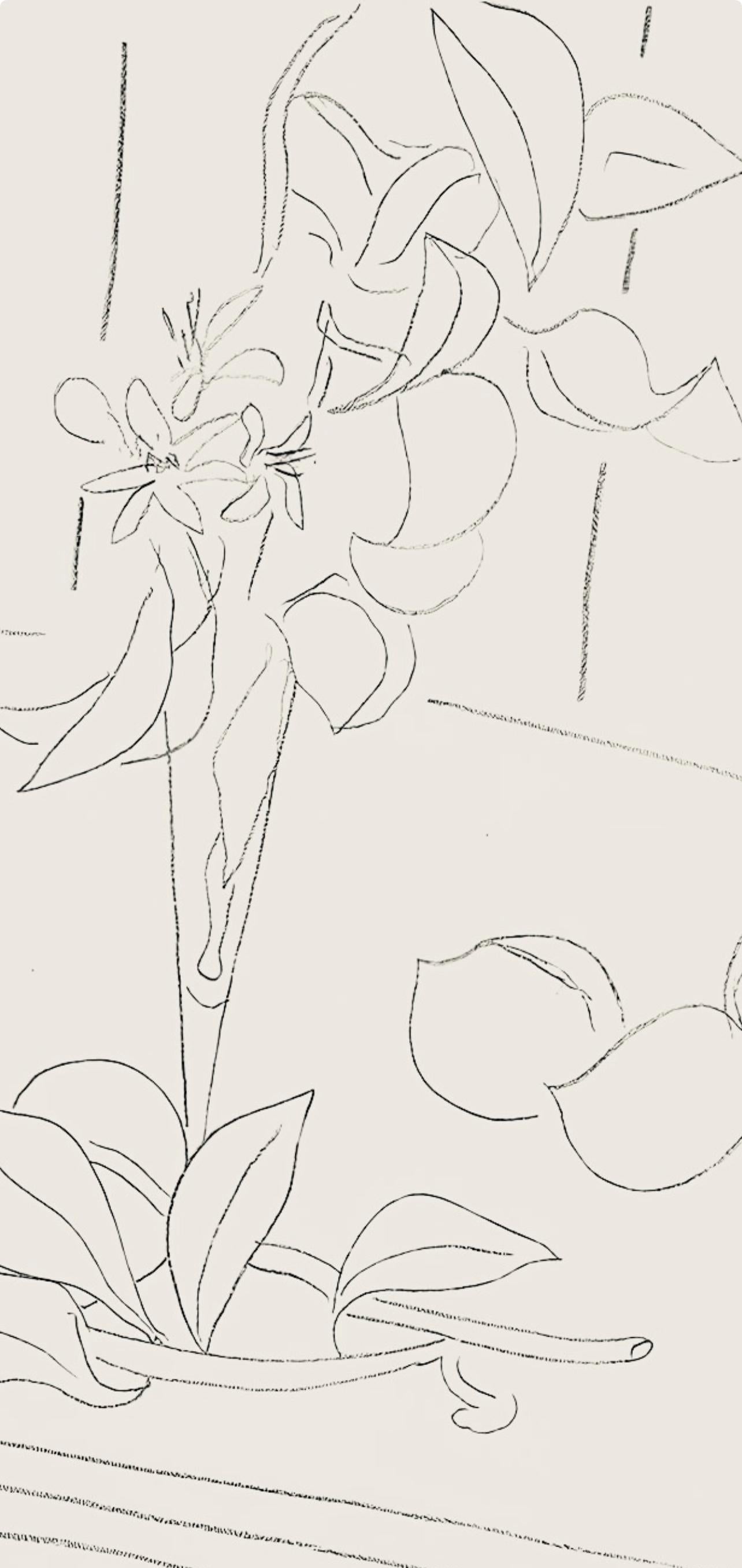 Matisse, Série M, var. 4 (Duthuit 9), Dessins, Thèmes et variations (after) - Beige Abstract Print by Henri Matisse