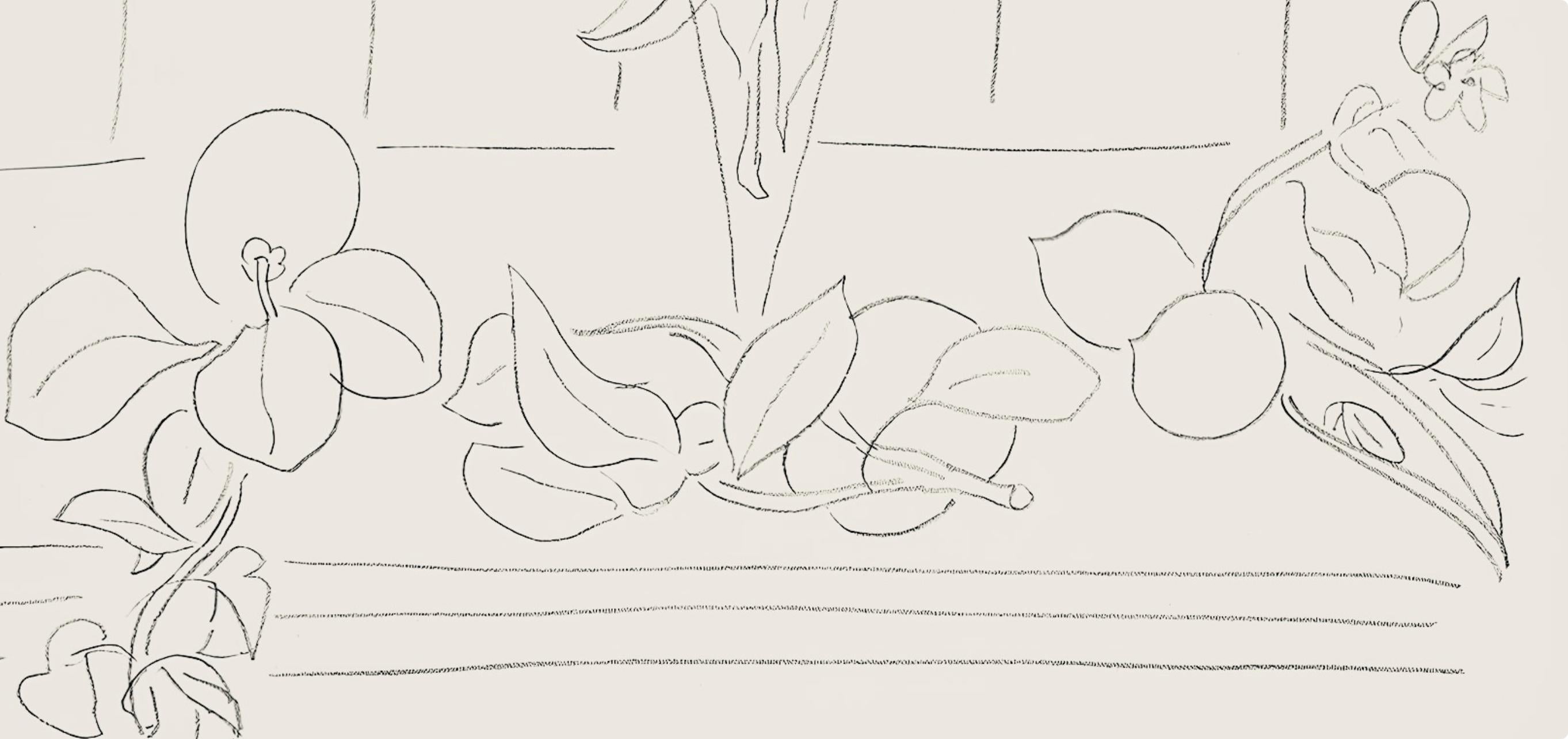 Matisse, Série M, var. 6 (Duthuit 9), Dessins, Thèmes et variations (d'après) - Print de Henri Matisse