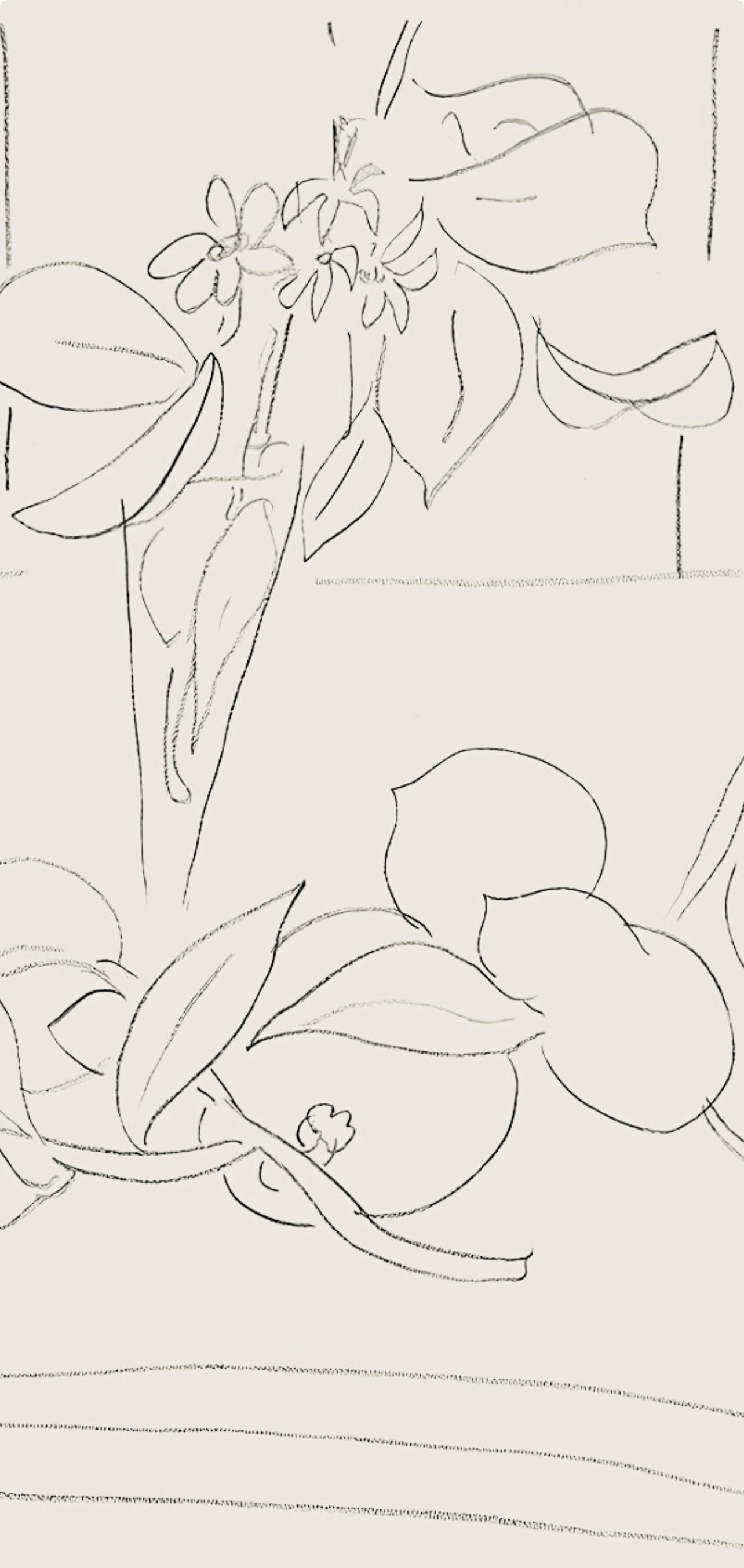 Matisse, Série M, var. 7 (Duthuit 9), Dessins, Thèmes et variations (after) - Beige Abstract Print by Henri Matisse
