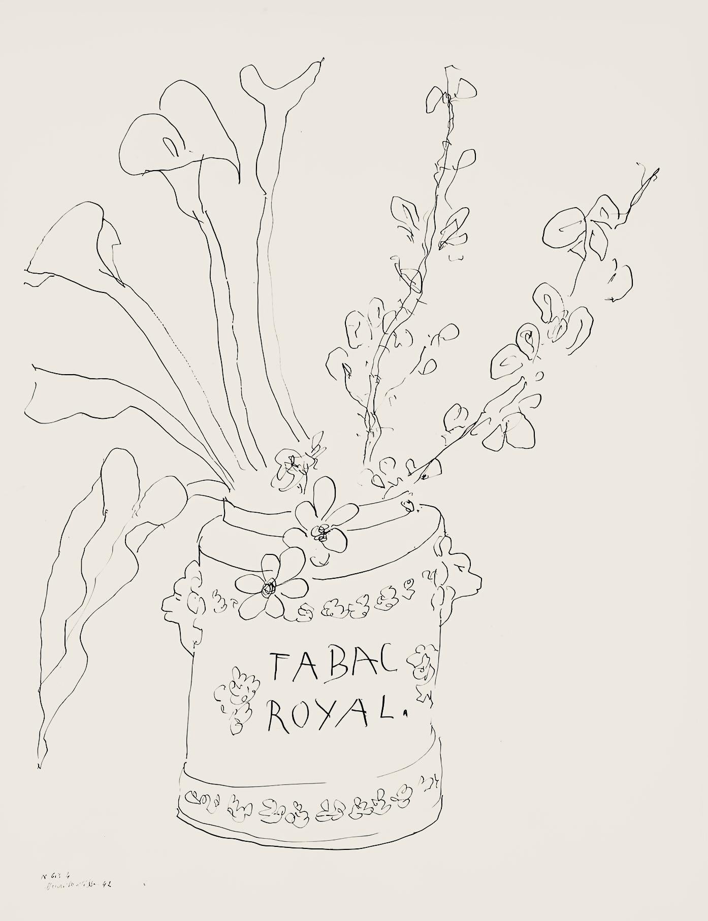 Still-Life Print Henri Matisse - Matisse, Série N Gc'S, var. 4 (Duthuit 9), Dessins, Thèmes et variations (d'après)