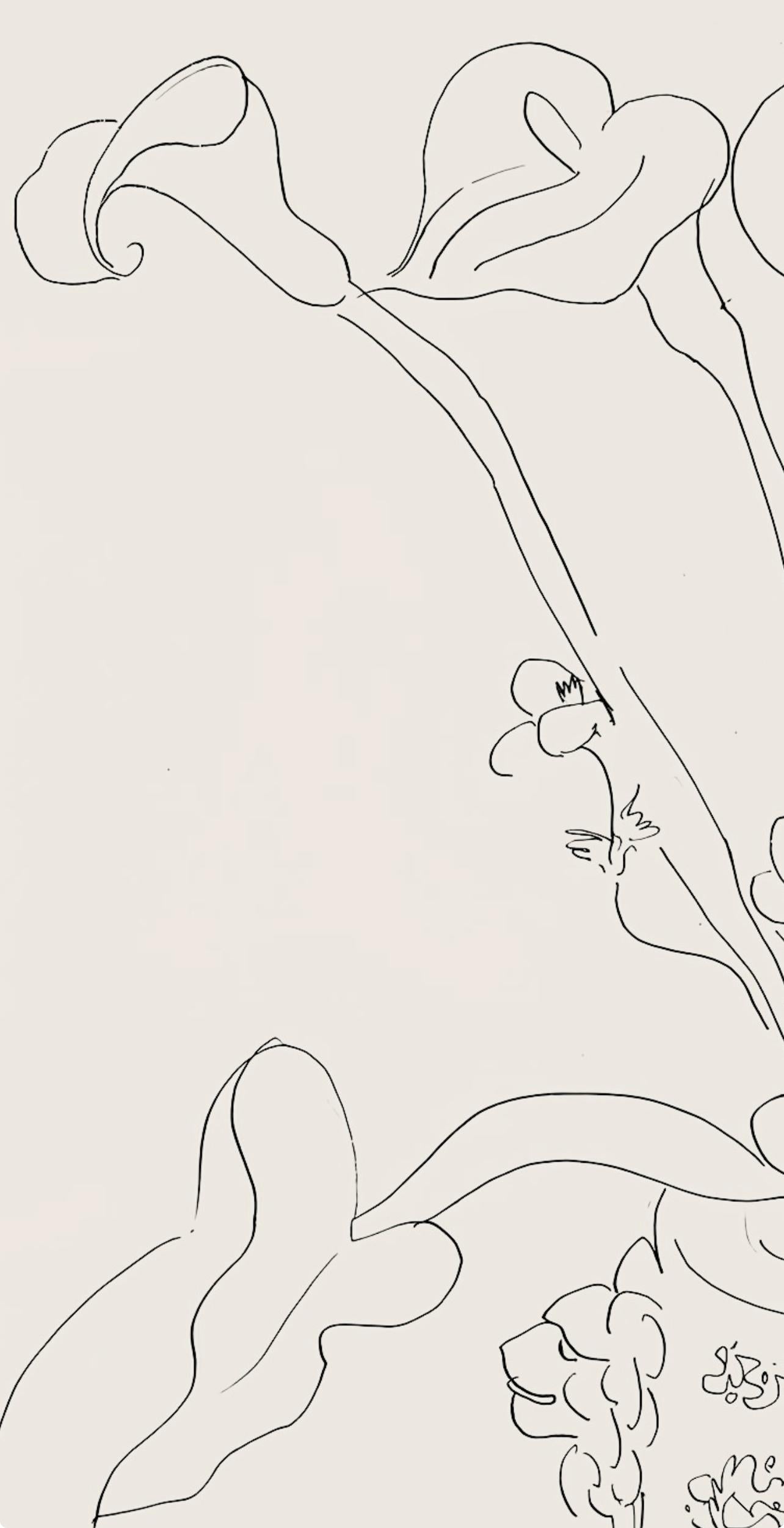Matisse, Série N Gc'S, var. 6 (Duthuit 9), Dessins, Thèmes et variations (after) - Beige Still-Life Print by Henri Matisse