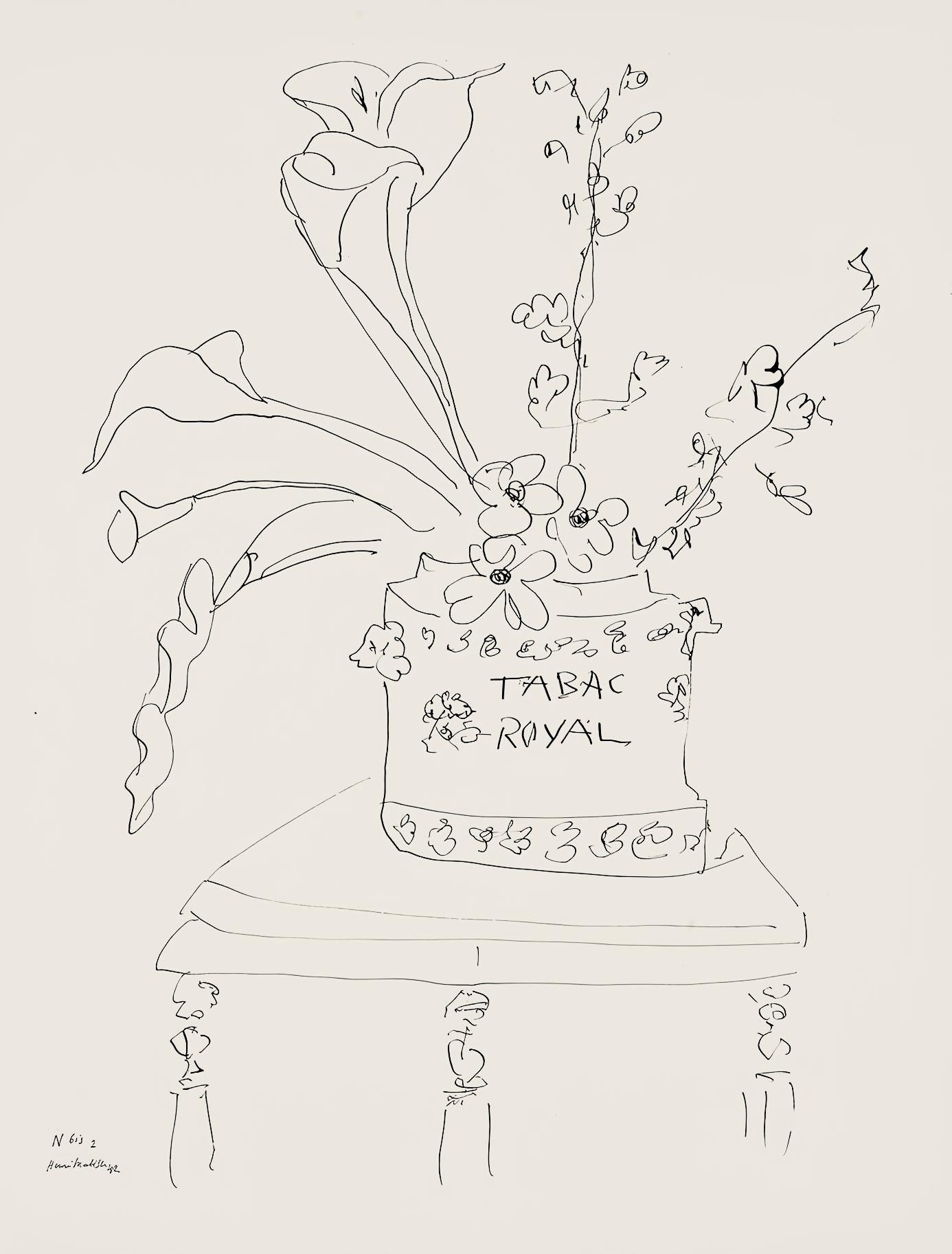 Still-Life Print Henri Matisse - Matisse, Série N Gc'S, var. 2 (Duthuit 9), Dessins, Thèmes et variations (d'après)
