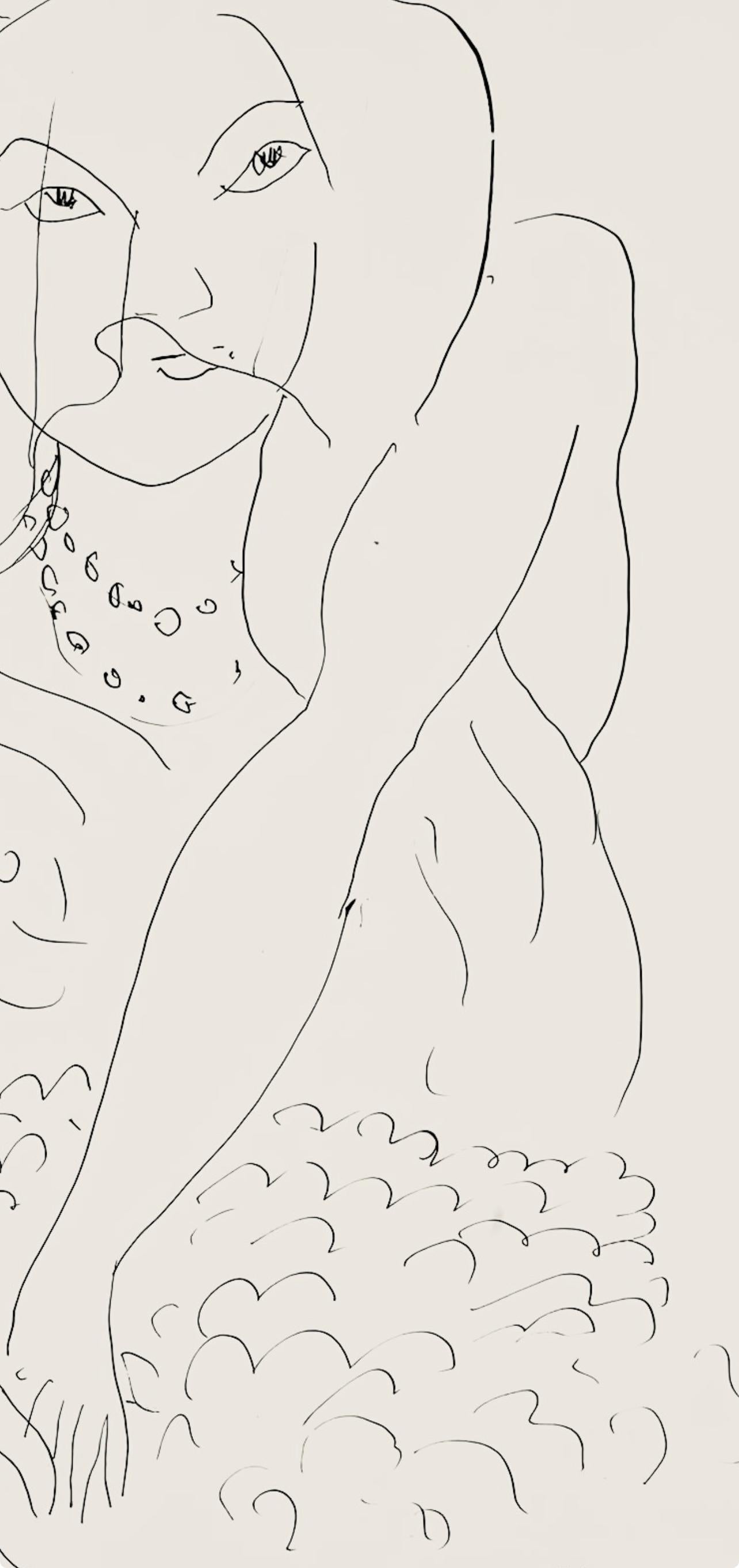 Matisse, Série N, var. 3 (Duthuit 9), Dessins, Thèmes et variations (after) - Beige Abstract Print by Henri Matisse