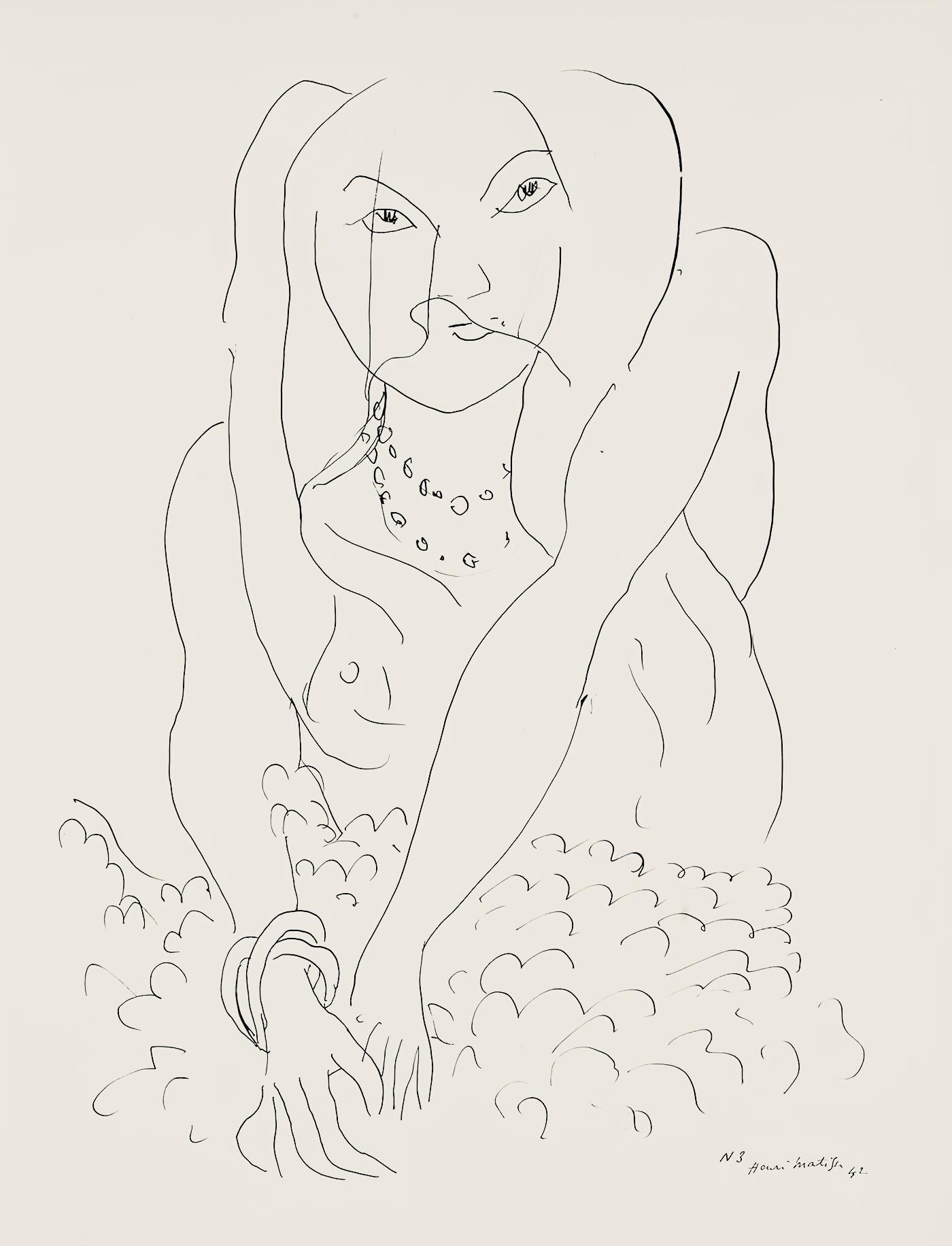 Henri Matisse Abstract Print - Matisse, Série N, var. 3 (Duthuit 9), Dessins, Thèmes et variations (after)