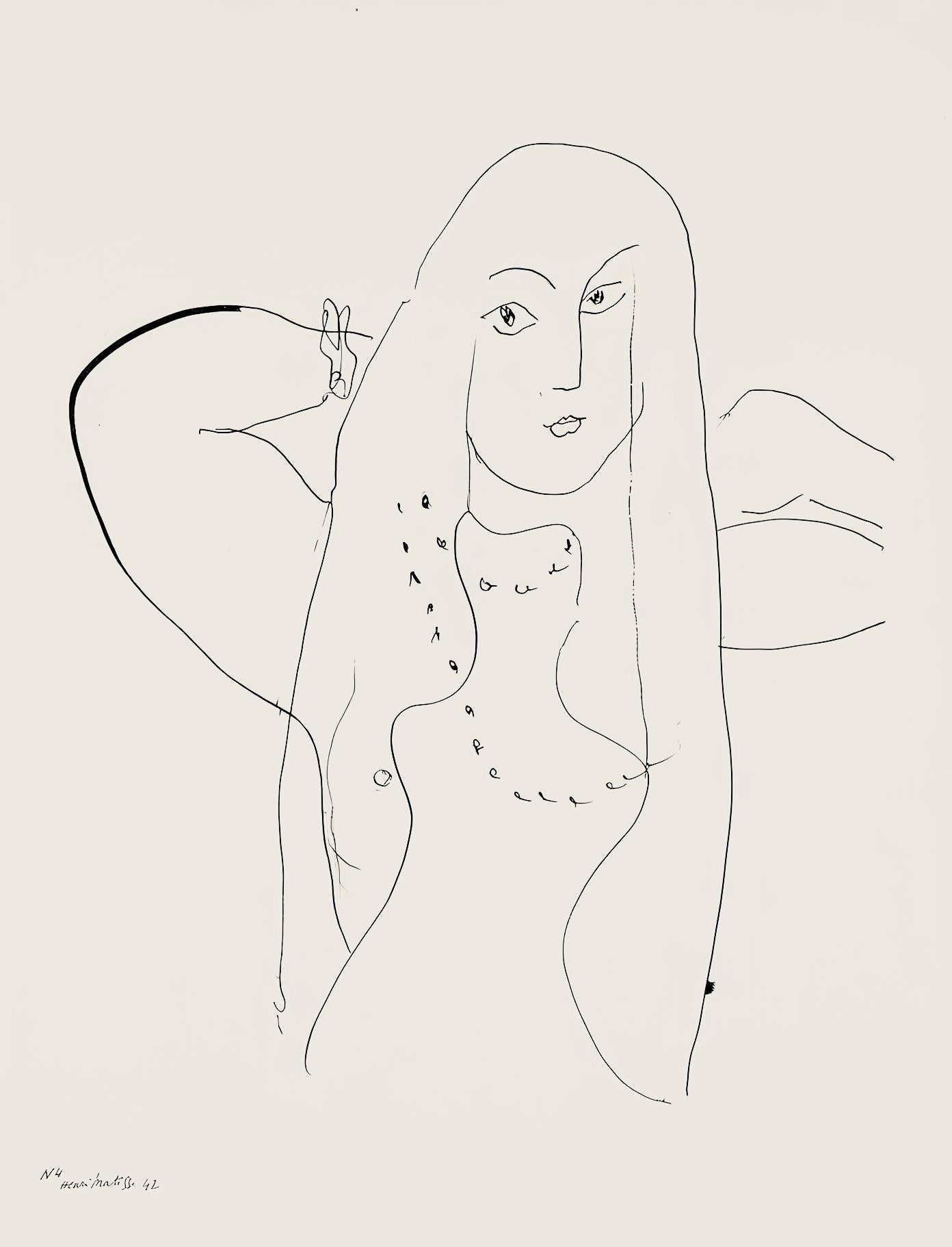 Henri Matisse Figurative Print - Matisse, Série N, var. 4 (Duthuit 9), Dessins, Thèmes et variations (after)